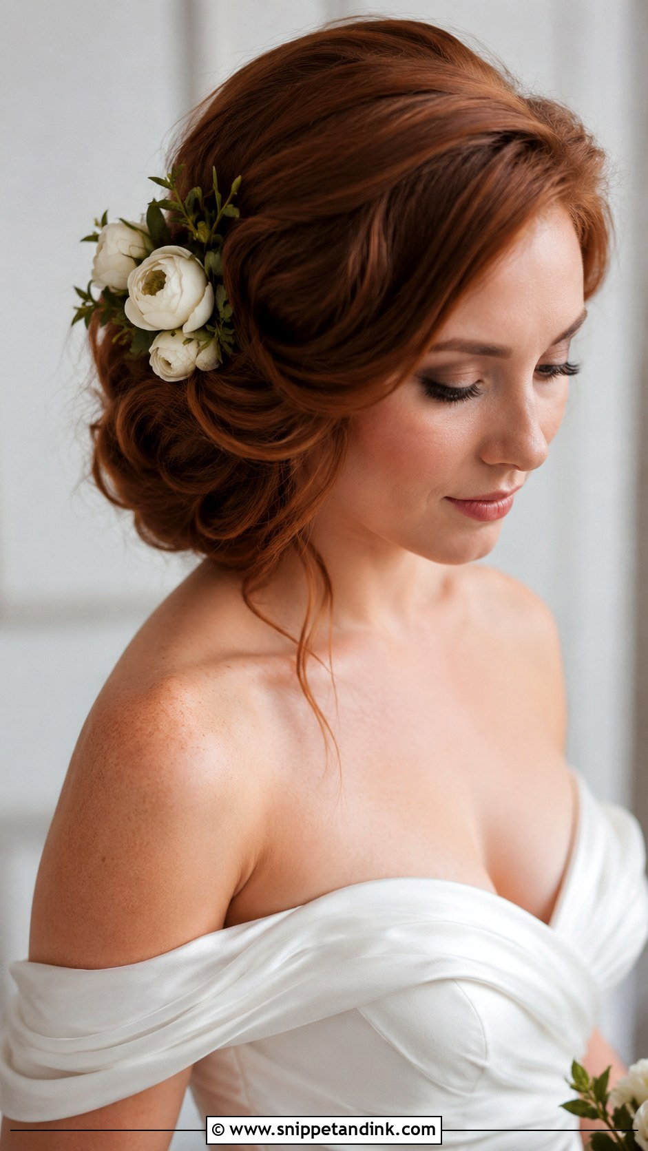 Elegant Bun With Hair Vine - Snippet and Ink - 20 Elegant Wedding Hair Updo Ideas