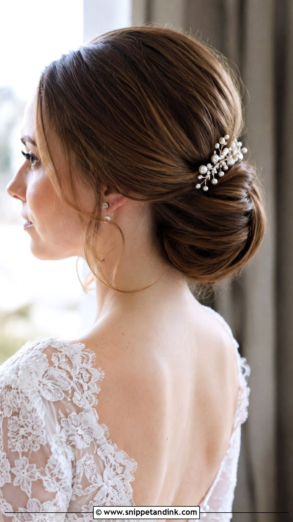 Elegant Chignon Updo for Short Hair - Snippet and Ink - 25 Short Hair for Wedding Ideas