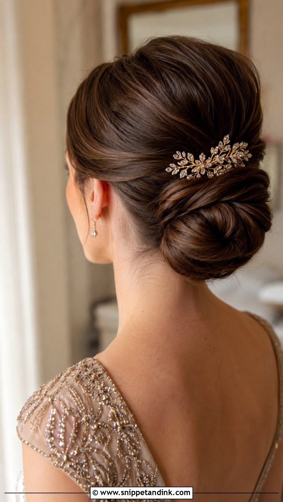 Elegant Chignon With Accessories - Snippet and Ink - 20 Sister of the Bride Hairstyles