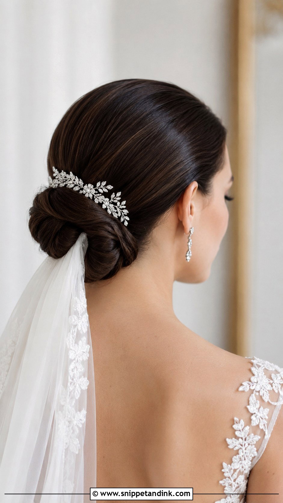 Elegant Chignon With Hairpiece - Snippet and Ink - 35 Short Hair Wedding Styles