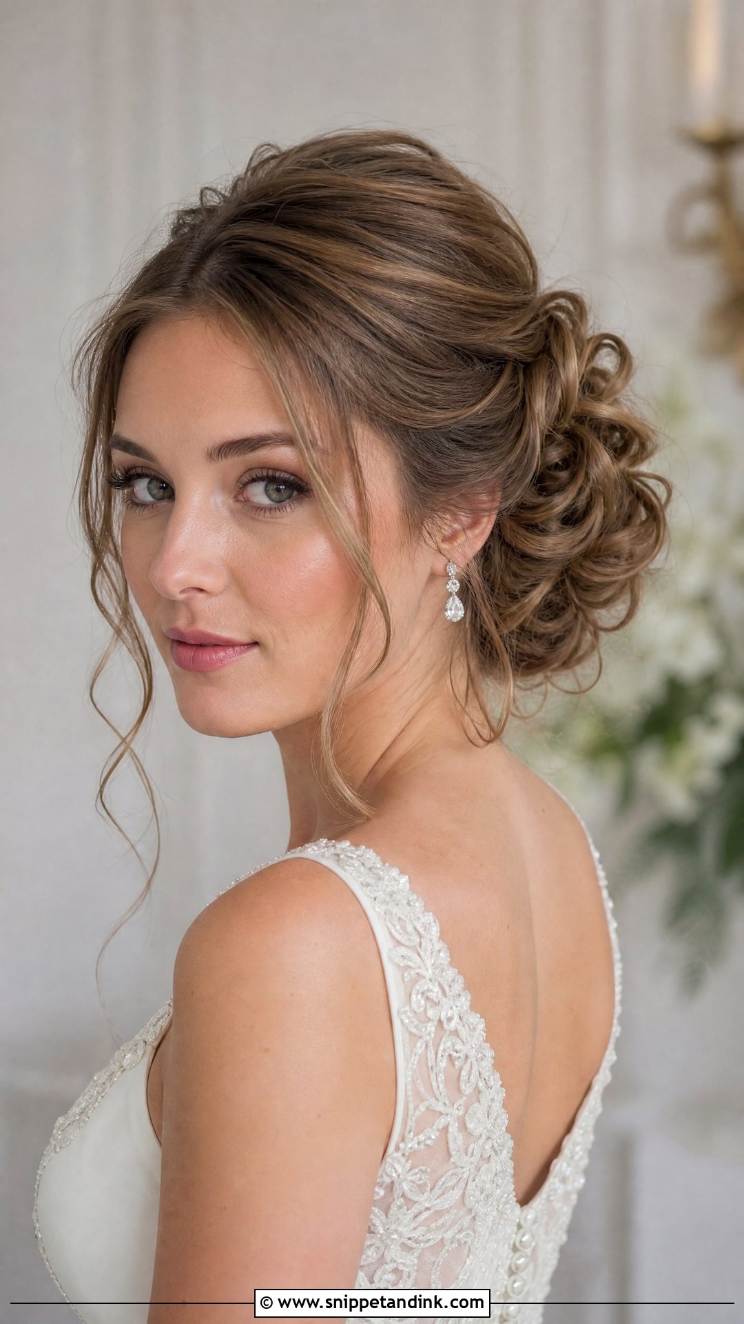 Elegant Curly Updo For Wedding - Snippet and Ink - 15 Curly Updo for Wedding Ideas