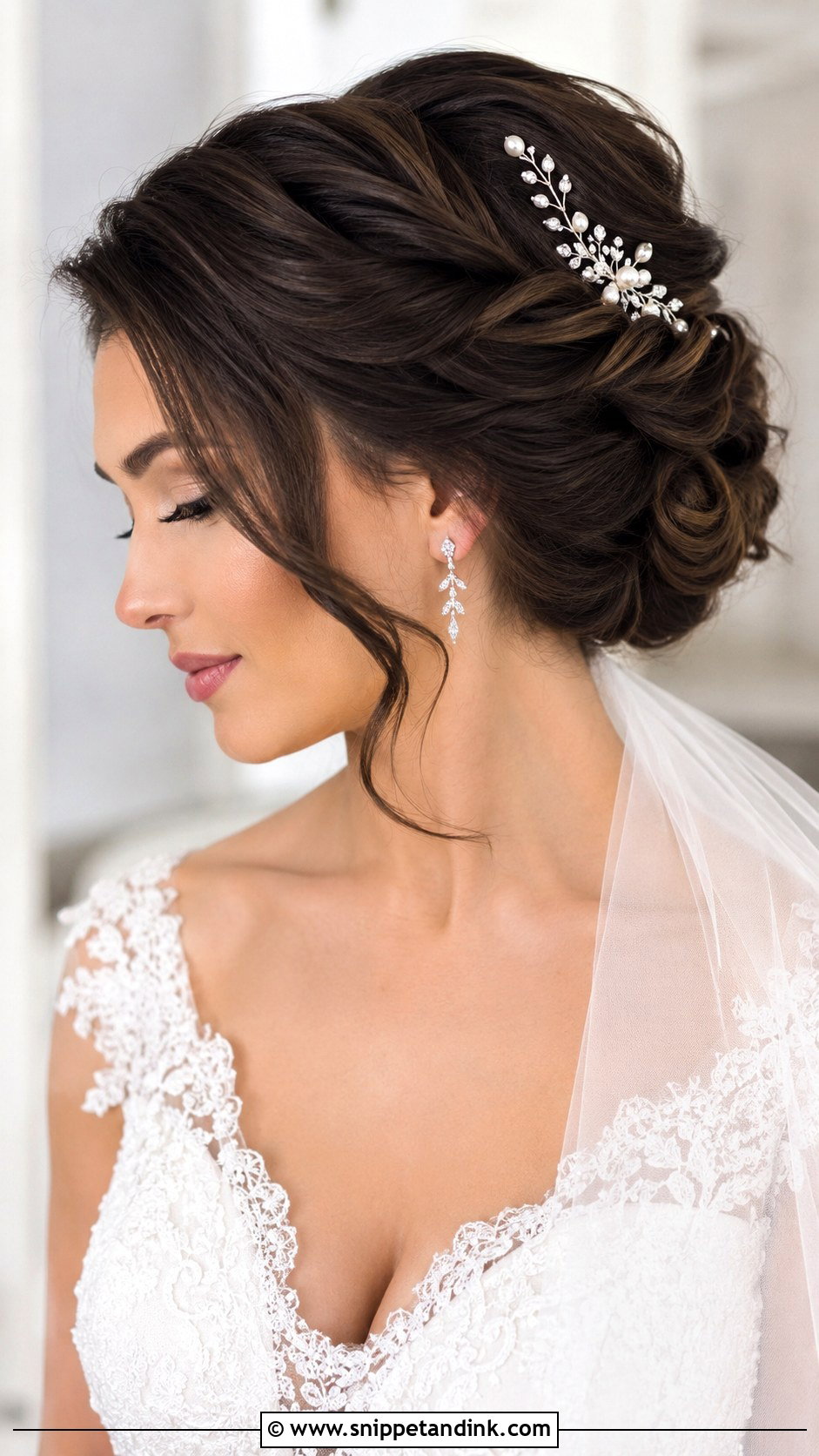 Elegant French Twist - Snippet and Ink - 25 Bridal Hairstyles for Round Face