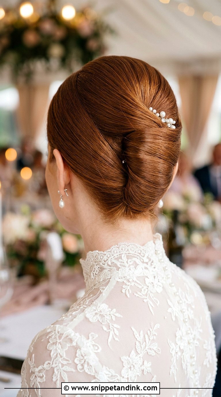 Elegant French Twist Updo - Snippet and Ink - 20 Bridal Wedding Hair Updo Ideas