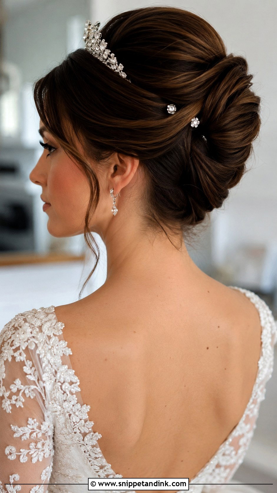 Elegant French Twist With Height - Snippet and Ink - 25 Bridal Hair for Round Face Ideas