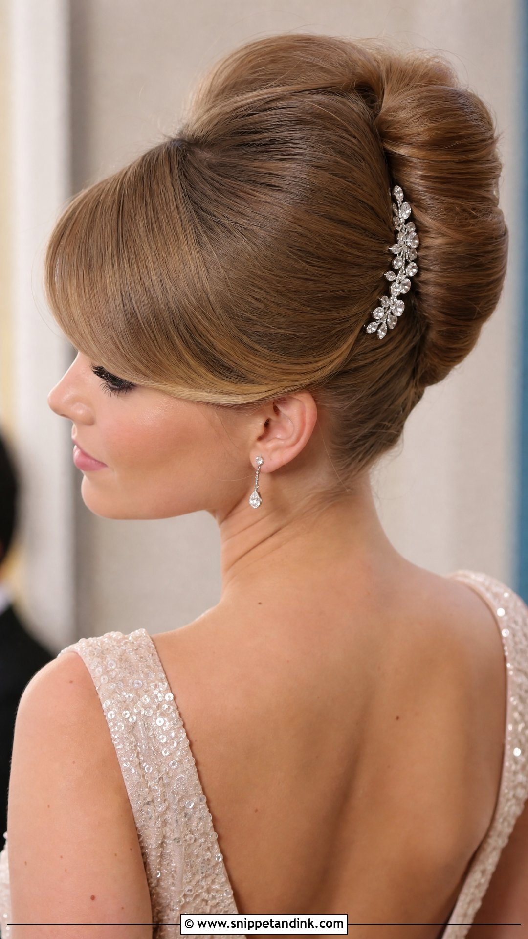 Elegant French Twist With Side Bangs - Snippet and Ink - 20 Wedding Hairstyles Bangs