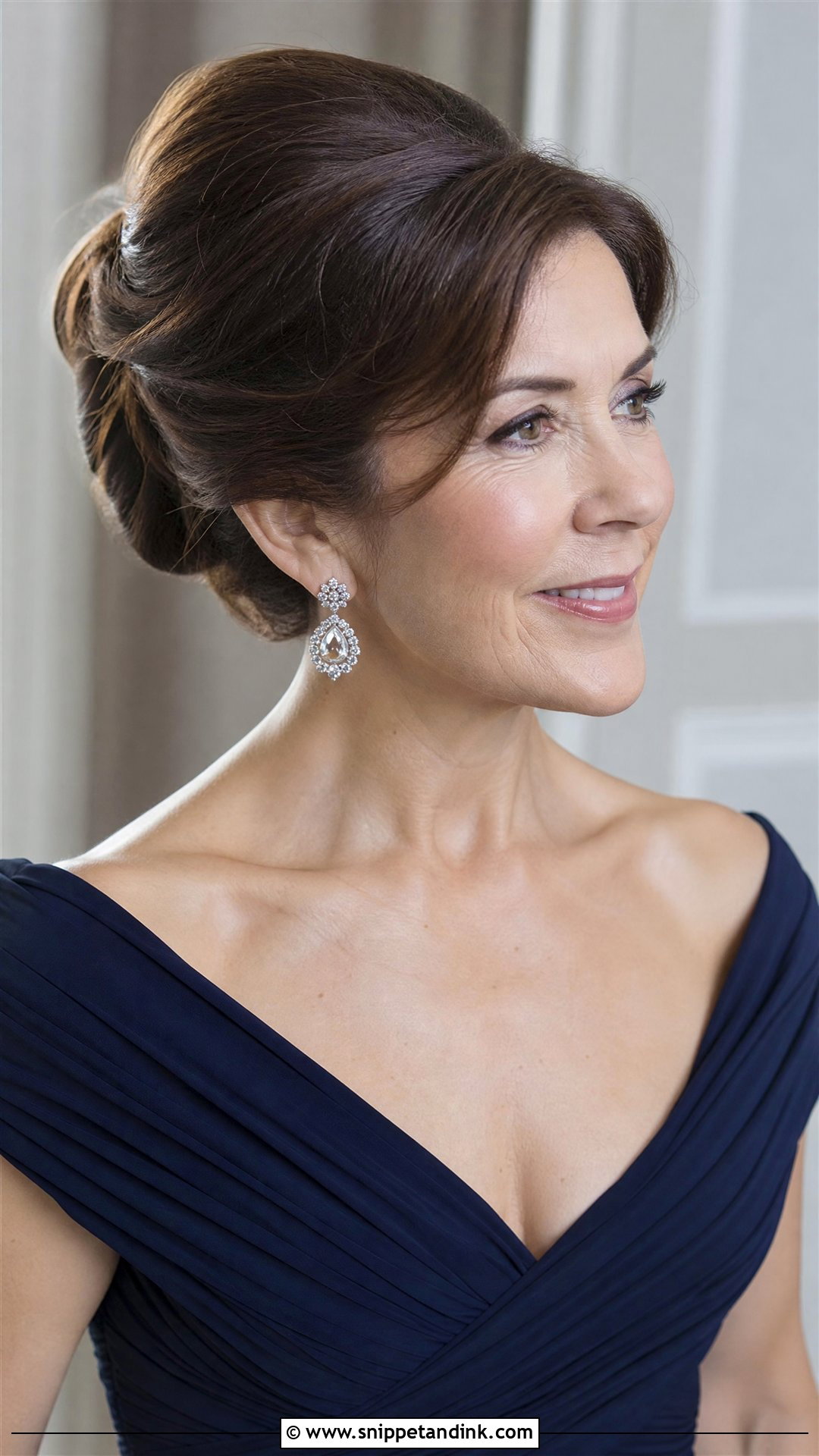 Elegant High Bun With Volume - Snippet and Ink - 20 Bride Mom Hairstyle Ideas