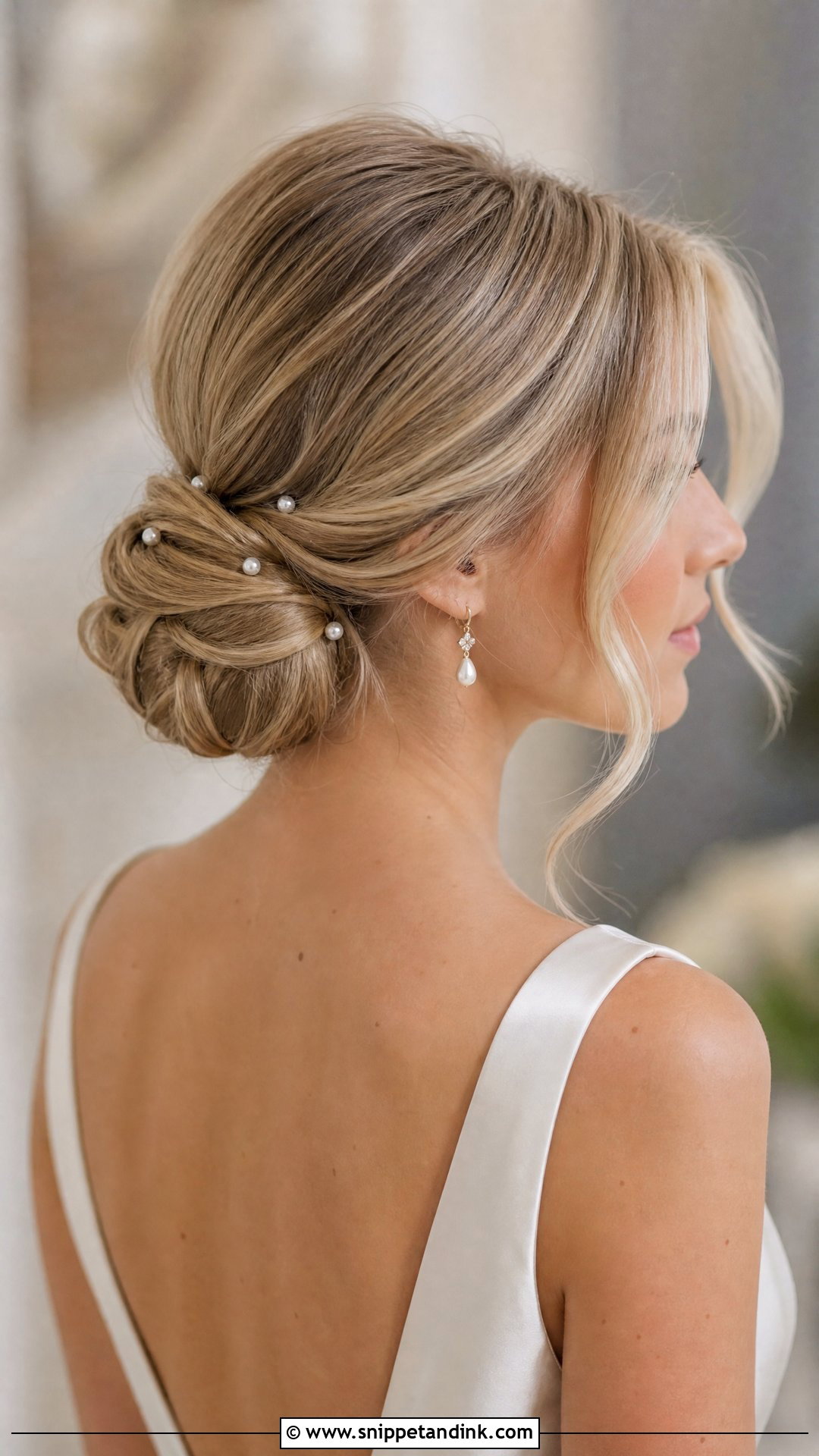 Elegant Low Bun Wedding Hair - Snippet and Ink - 15 Elegant Hair for Wedding Ideas