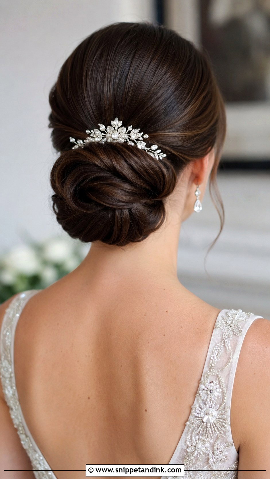 Elegant Low Chignon Updo for Medium Hair - Snippet and Ink - 30 Wedding Updos for Medium Hair
