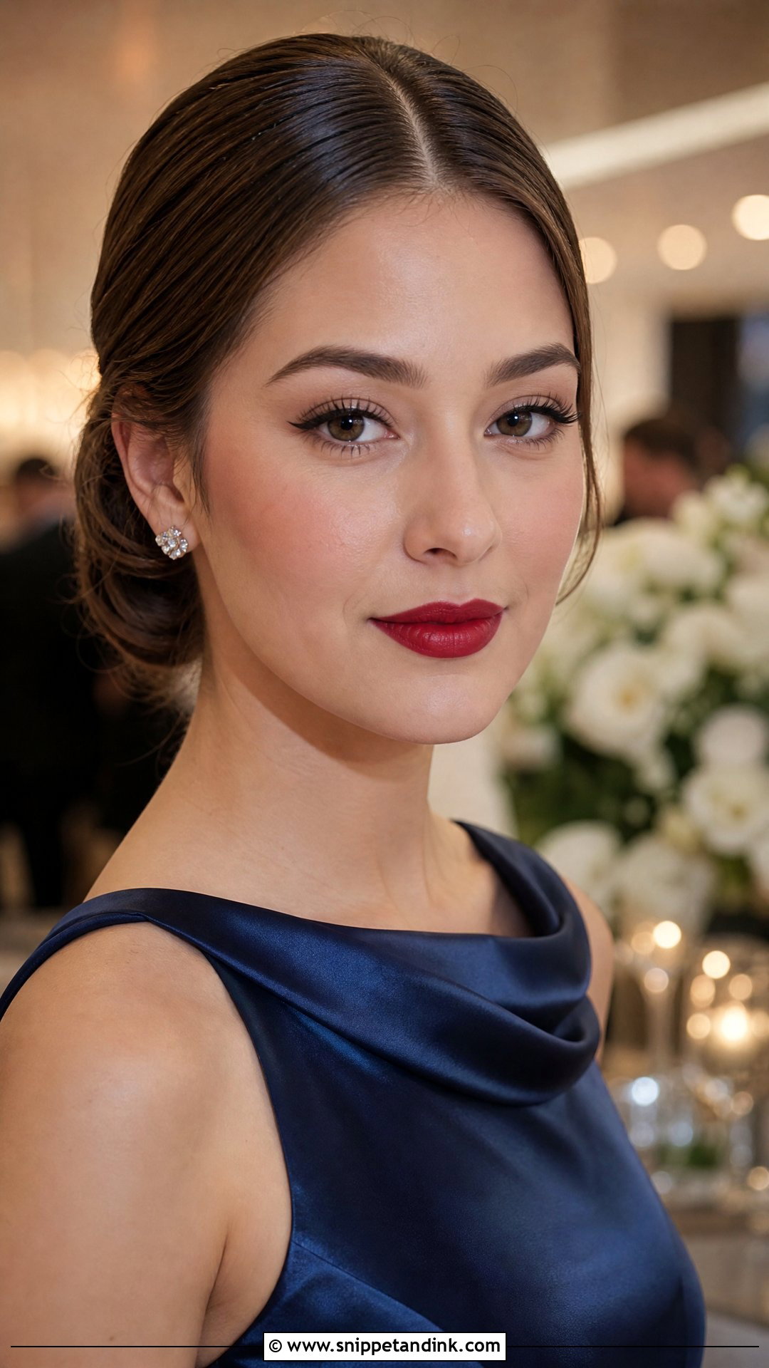 Elegant Red Lip Bride Sister Makeup - Snippet and Ink - 20 Bride Sister Makeup Look Ideas