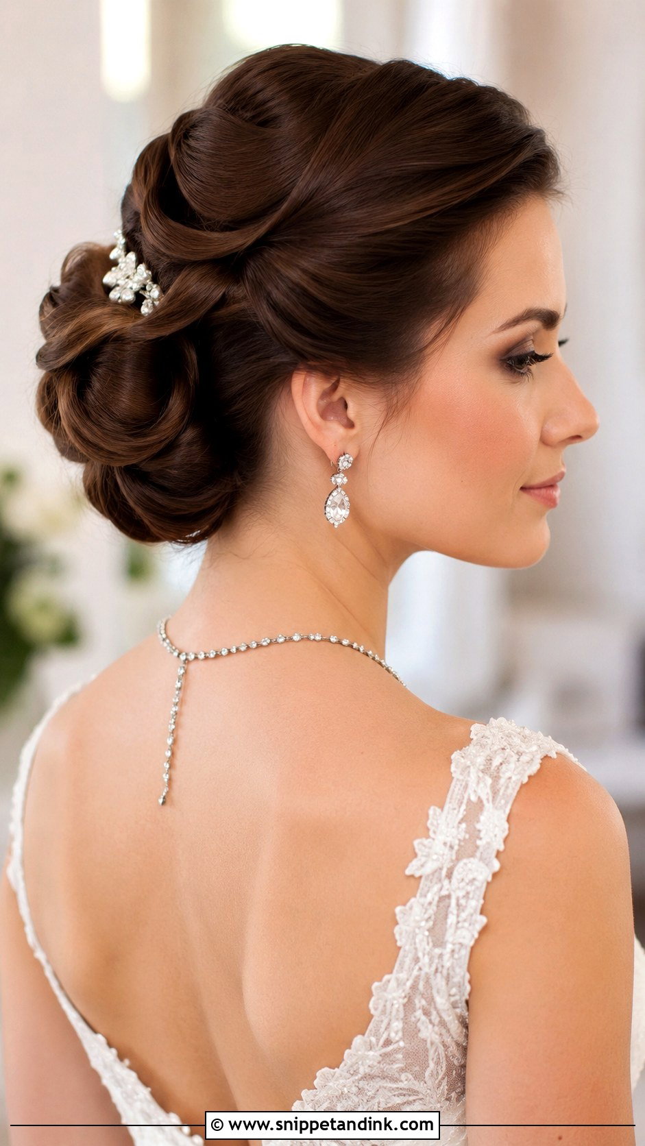 Elegant Rolled Updo - Snippet and Ink - 35 Bridal Updo Ideas