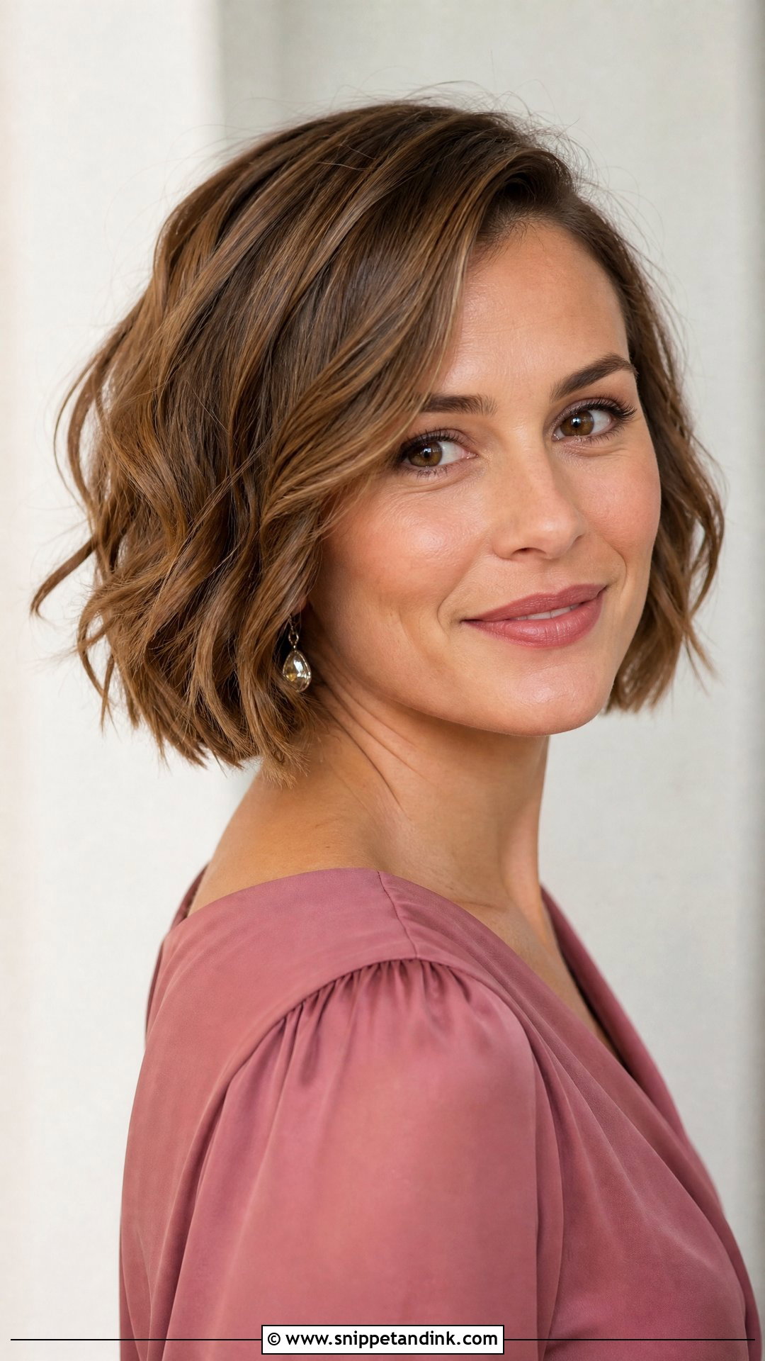 Elegant Short Bob With Waves - Snippet and Ink - 20 Mother of the Groom Short Hairstyles