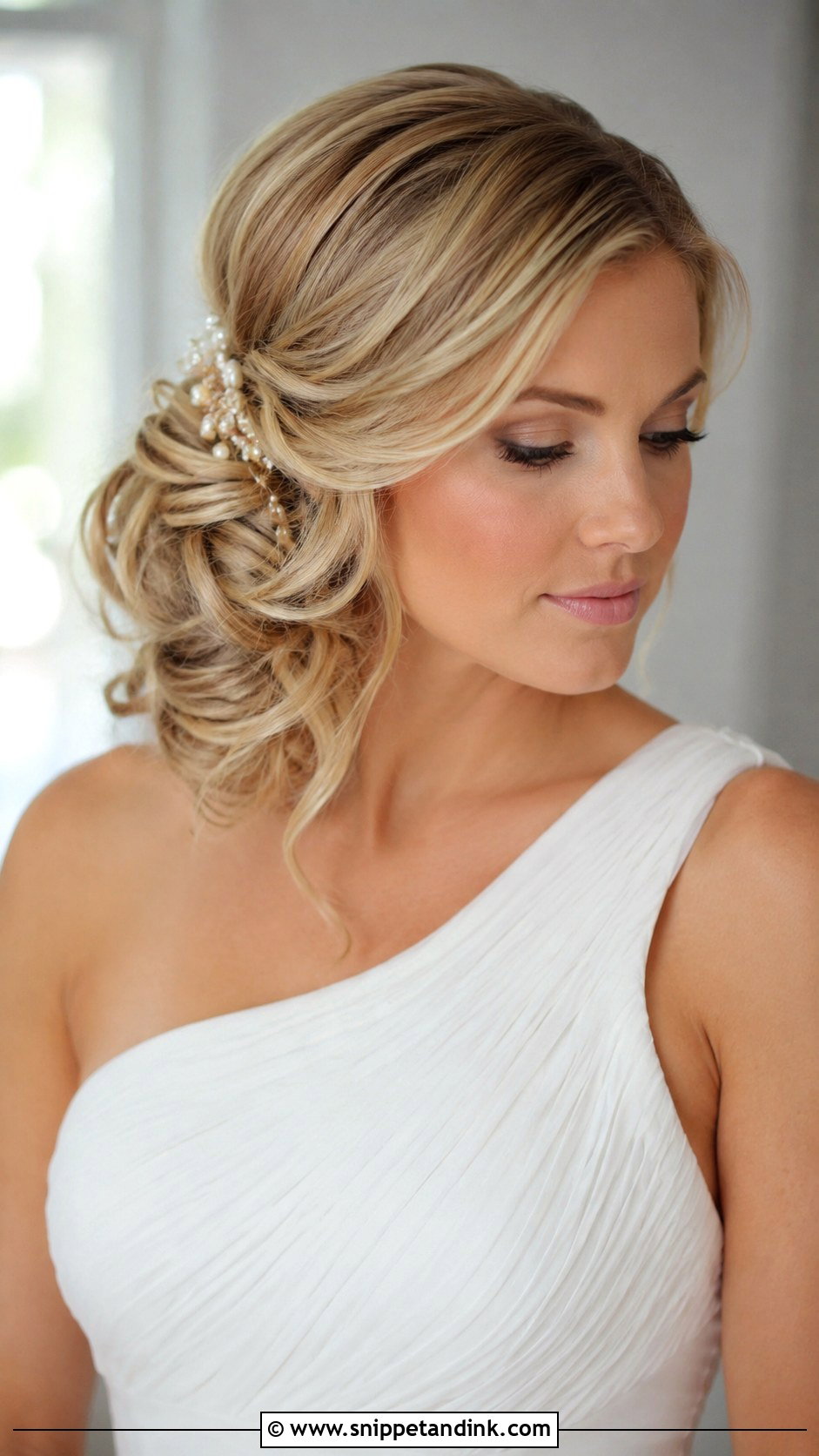 Elegant Side Bun Updo - Snippet and Ink - 20 Elegant Updo Wedding Hairstyles