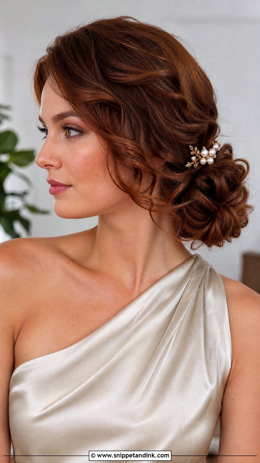 Elegant Side Swept Updo - Snippet and Ink - 20 Wedding Hair Updos