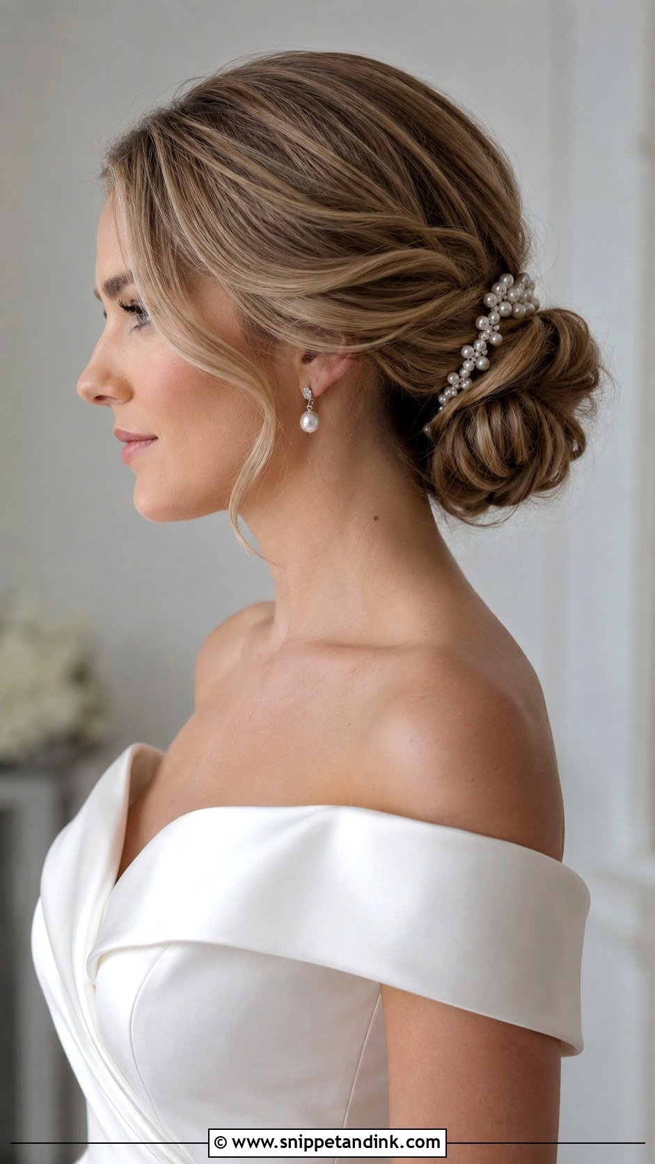 Elegant Textured Low Bun Wedding Hair - Snippet and Ink - 15 Textured Low Bun Wedding Hairstyles