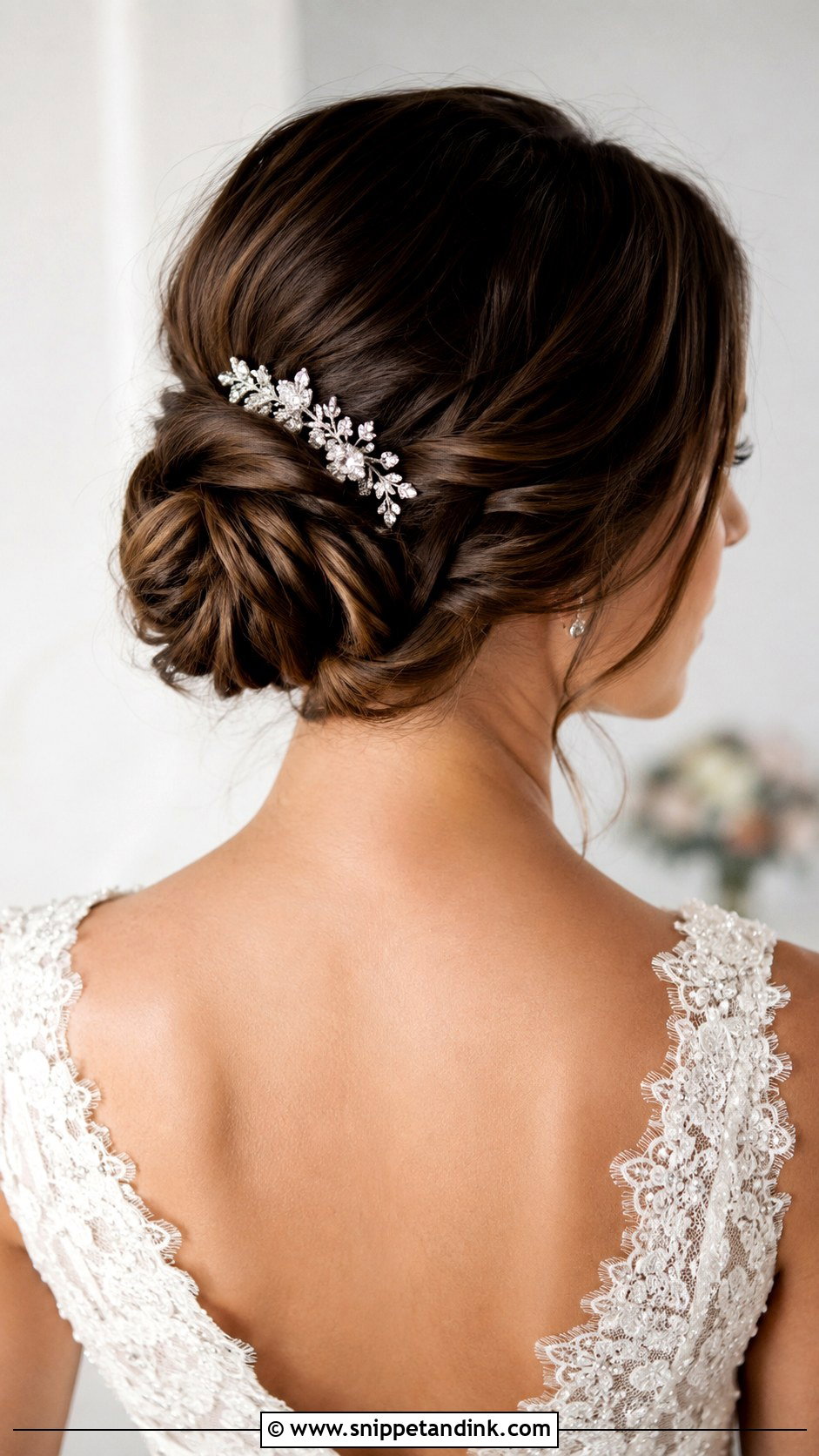 Elegant Twisted Bun for Short Hair - Snippet and Ink - 20 Short Updo Wedding Hairstyles