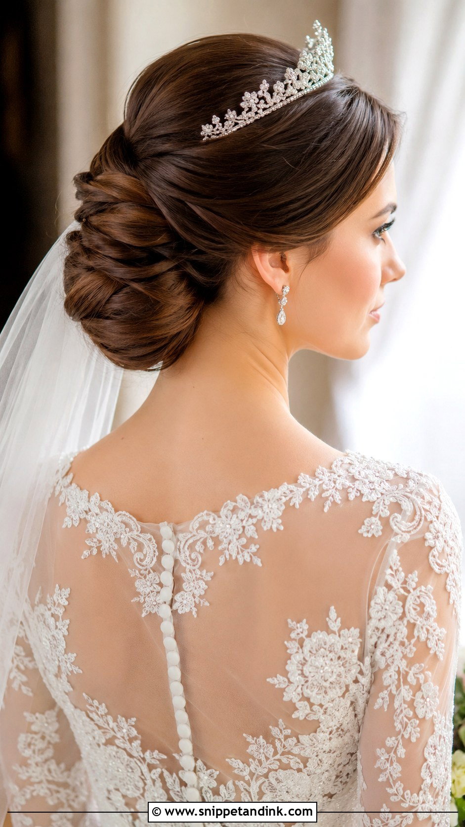 Elegant Twisted Chignon - Snippet and Ink - 20 Wedding Hair Styles Updo