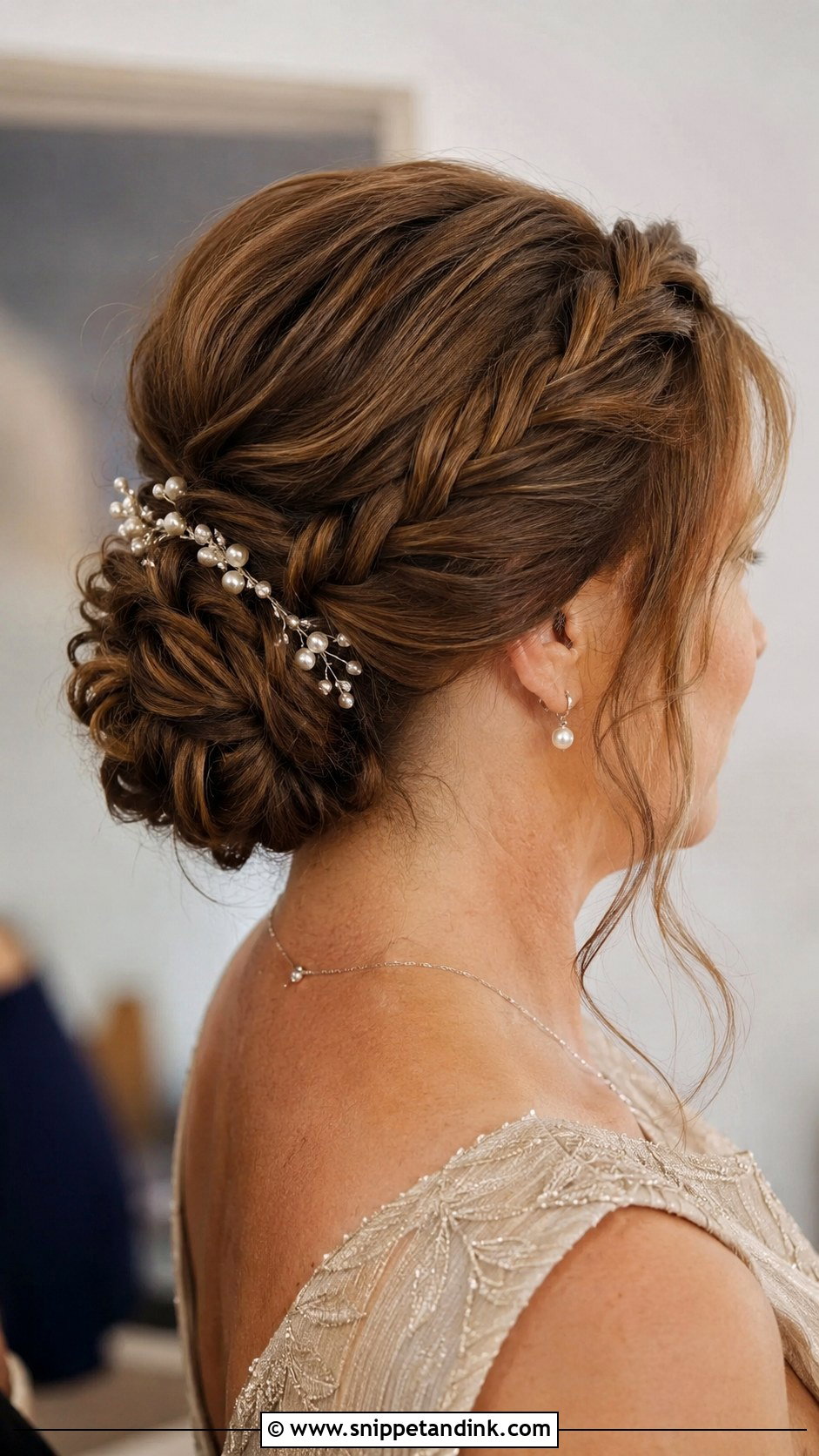 Elegant Updo With Braided Detail - Snippet and Ink - 20 Mother of Groom Hairstyles Over 50