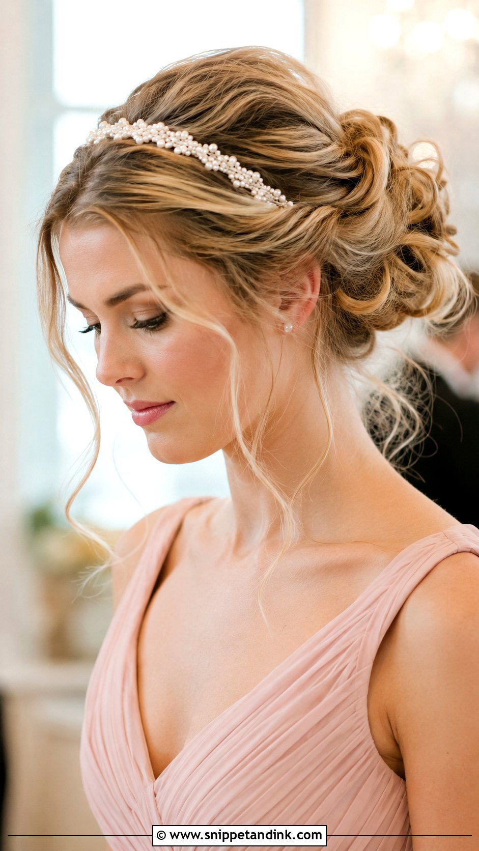Elegant Updo With Headband - Snippet and Ink - 30 Mom of Bride Hairstyles