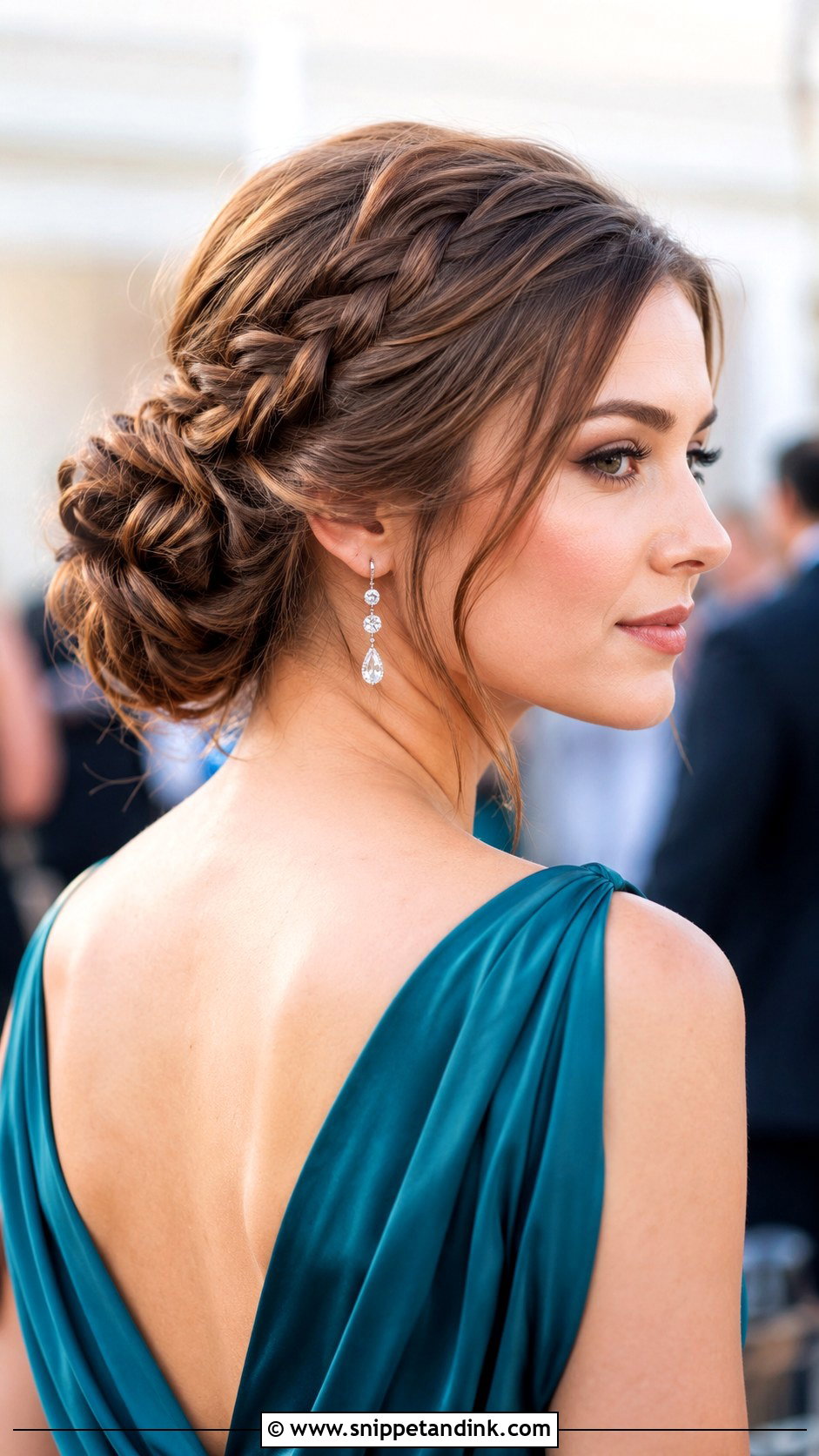 Elegant Updo With Side Braid - Snippet and Ink - 30 Elegant Hairstyles for Wedding Guest