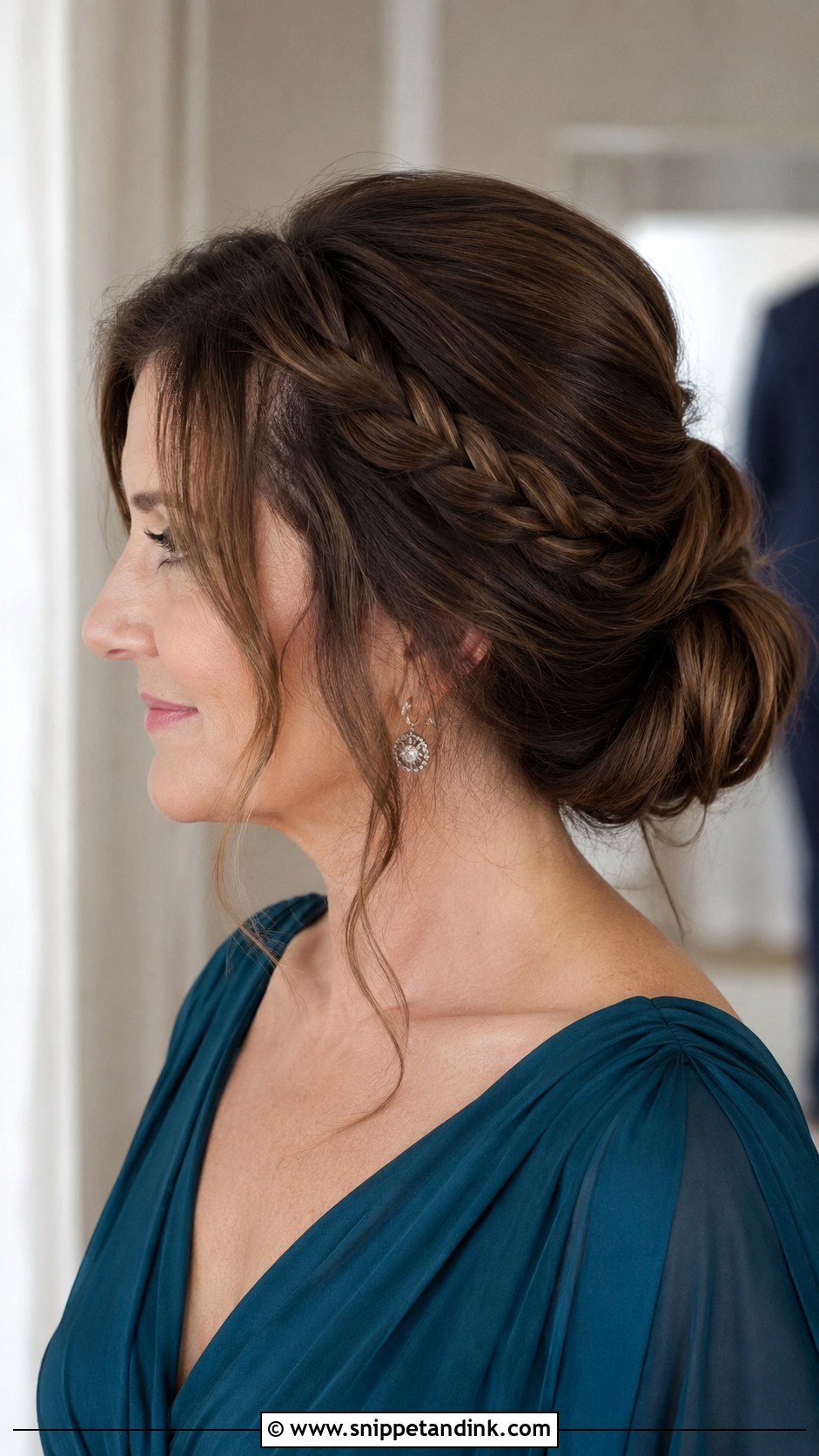 Elegant Updo With Side Braid - Snippet and Ink - 20 Wedding Hairstyles for Mother of Groom