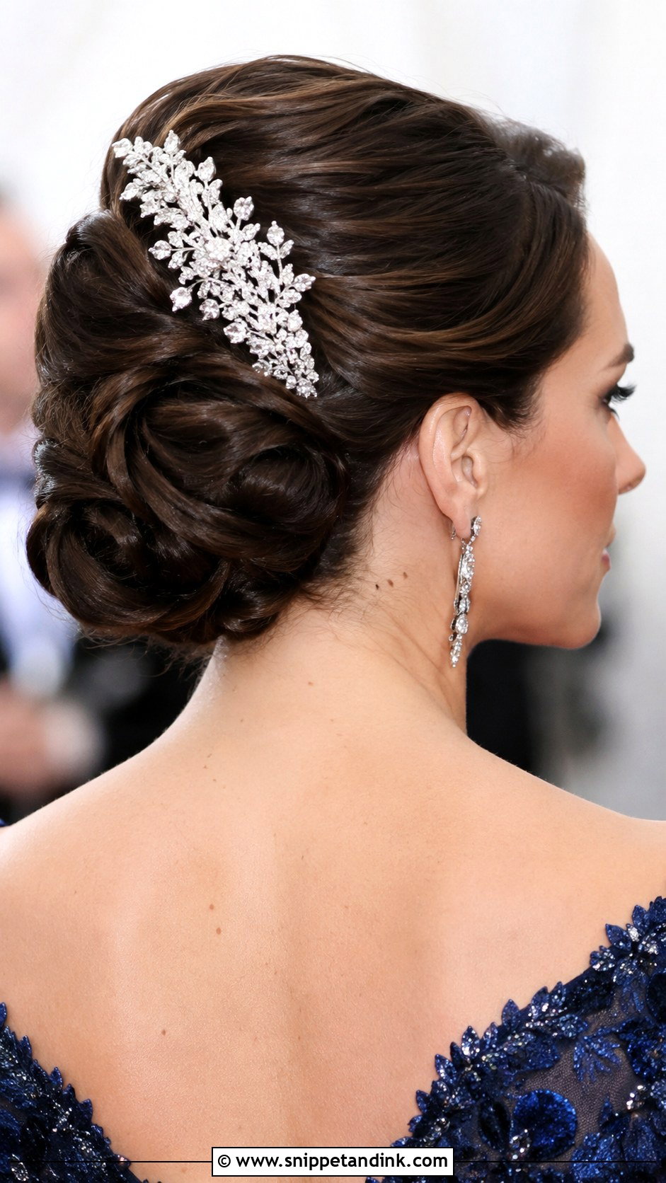 Elegant Updo With Statement Hairpiece - Snippet and Ink - 30 Wedding Updos for Long Hair