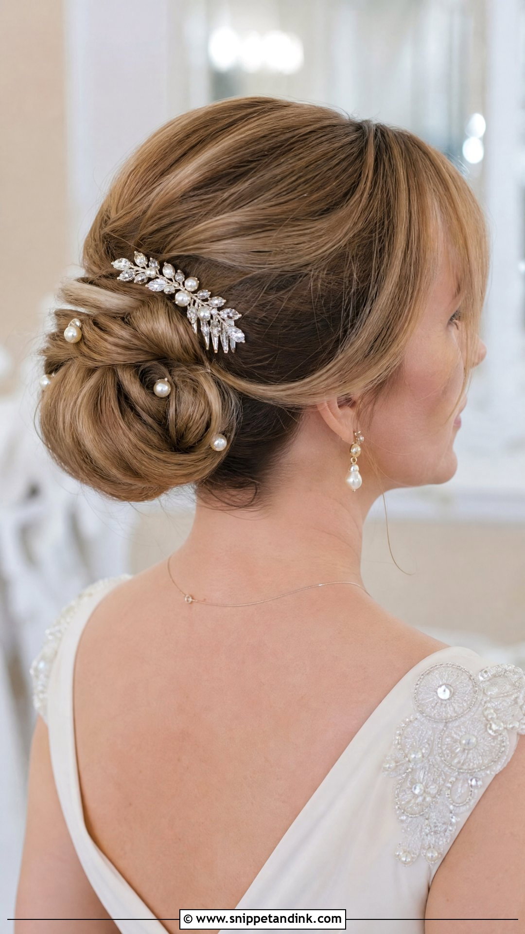 Elegant Updo with Hair Accessory - Snippet and Ink - 20 Hairstyle for Mother of the Bride Ideas