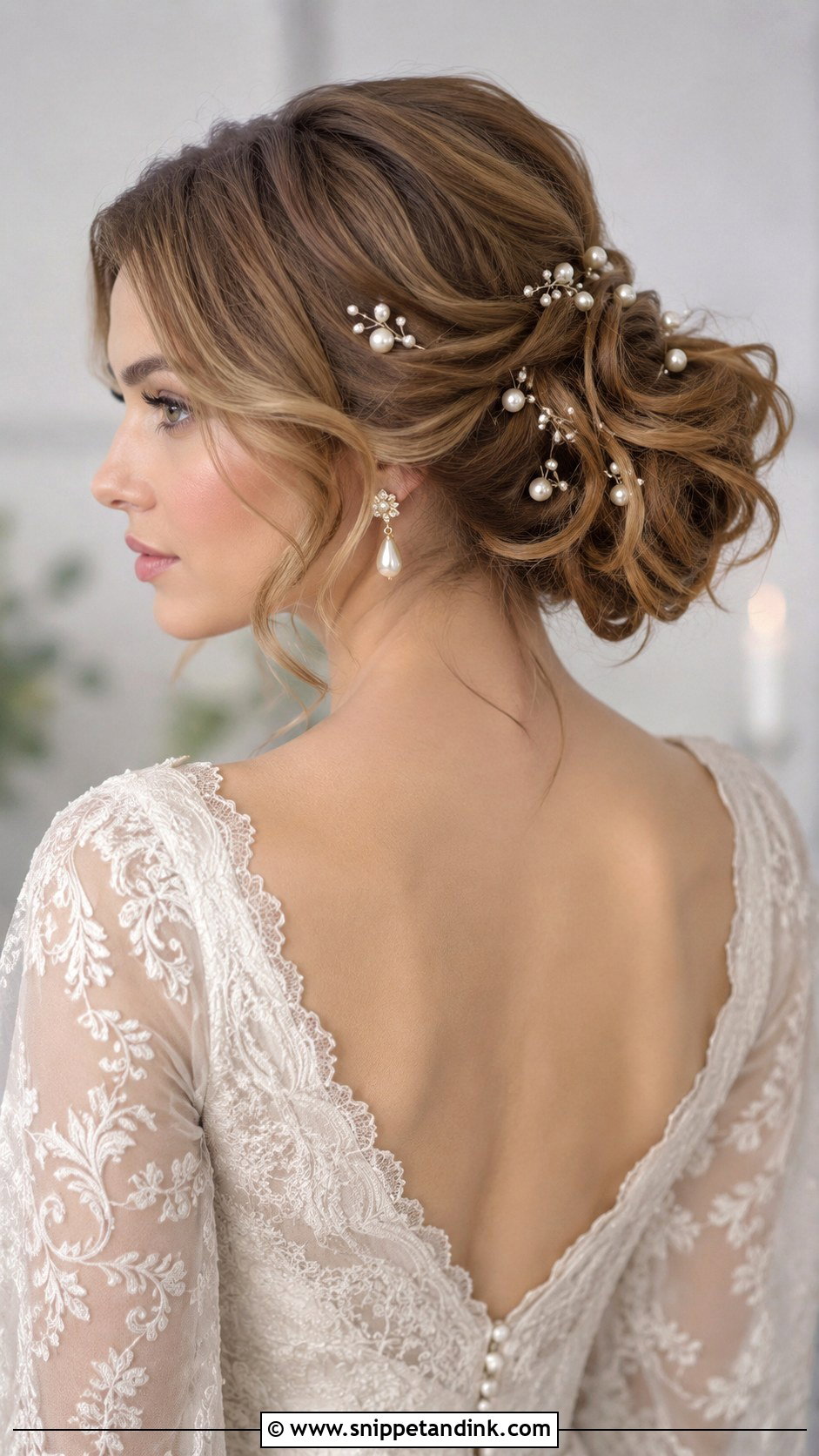 Elegant Updo with Pearl Accents - Snippet and Ink - 30 Updo Hairstyles for Wedding
