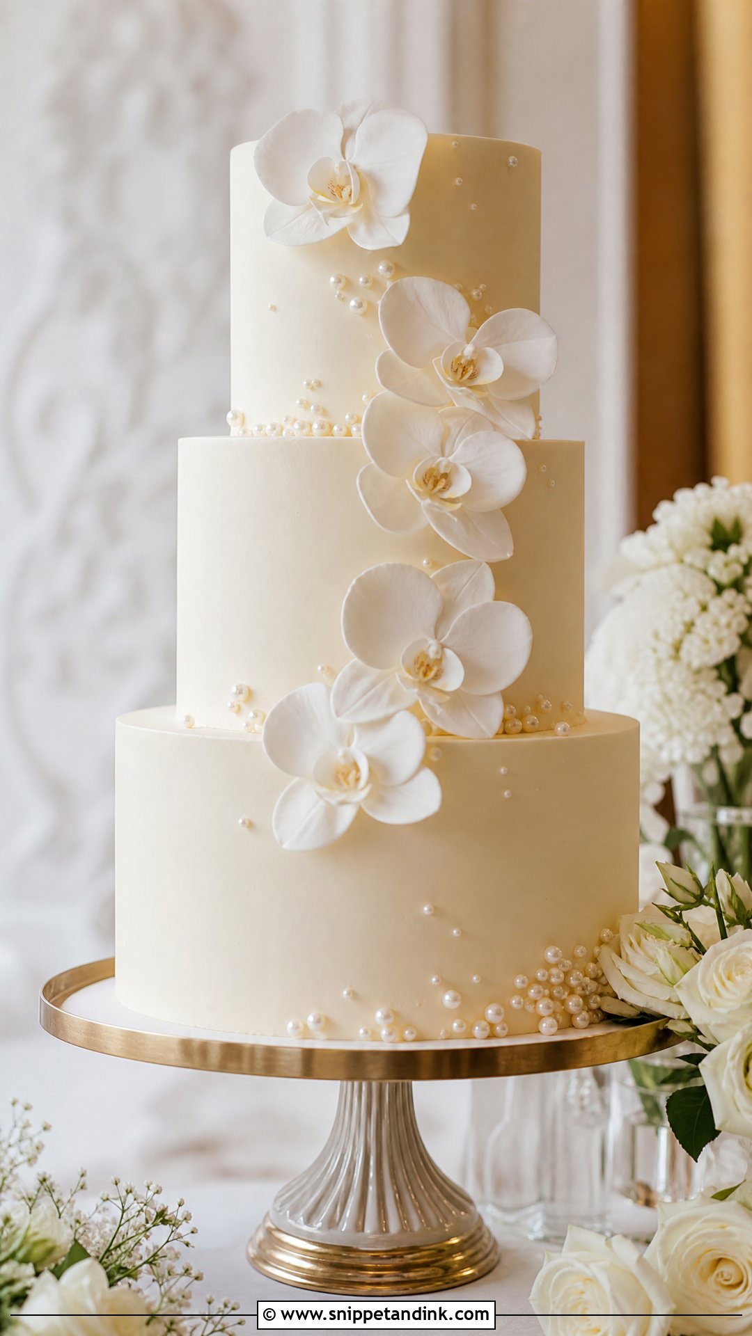 Elegant Wedding Cake - Snippet and Ink - 30 Simple Wedding Cake Ideas