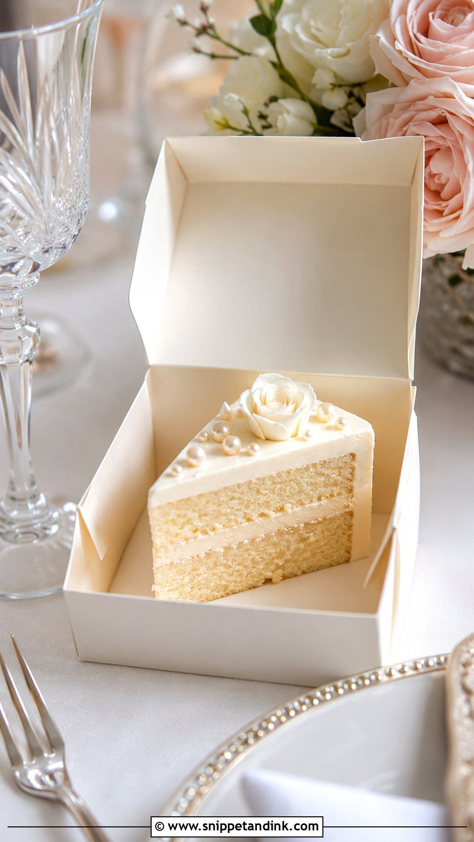 Elegant Wedding Cake Favor Box - Snippet and Ink - 20 Wedding Cake Favor Boxes