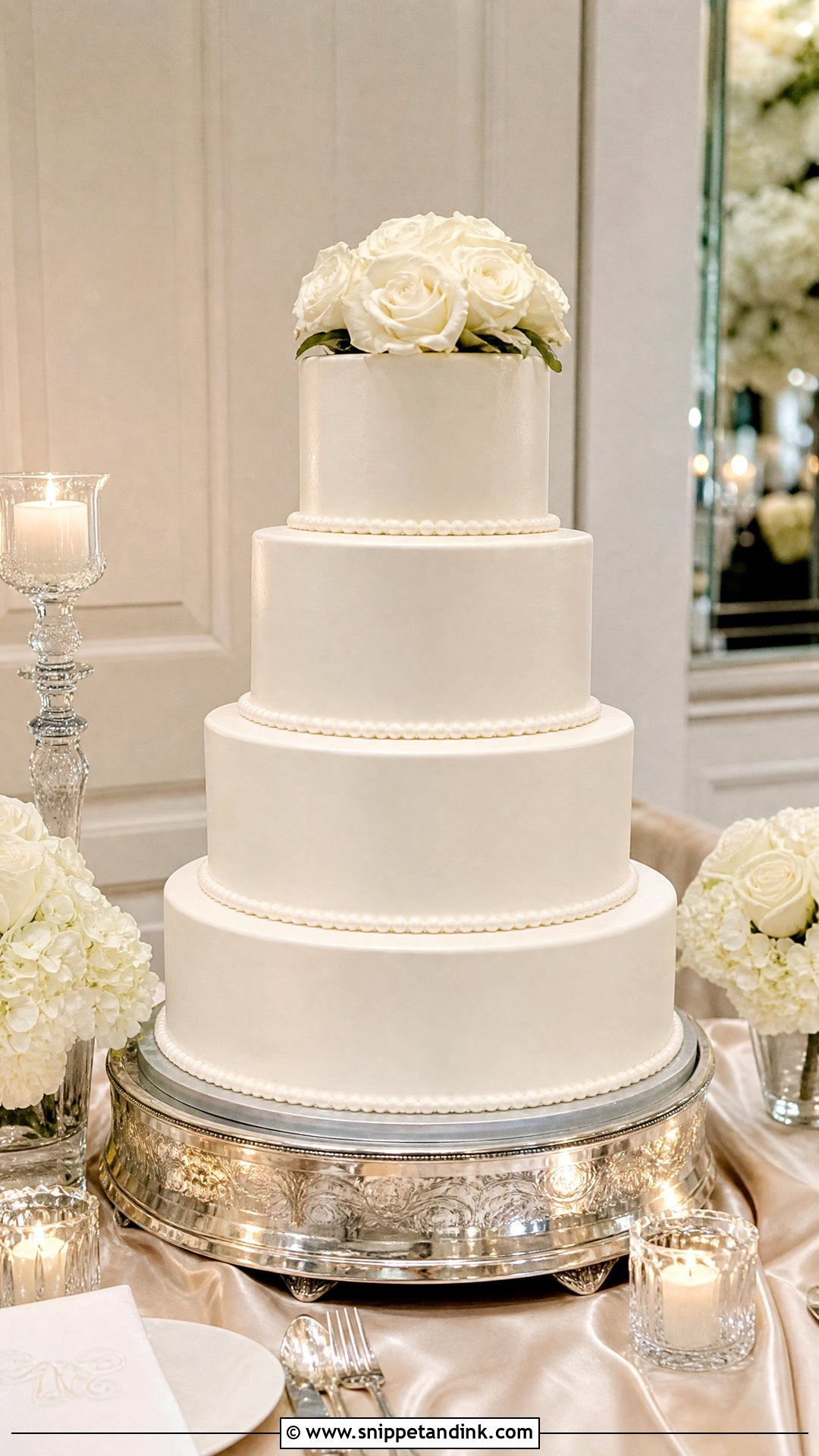 Elegant Wedding Cake Table - Snippet and Ink - 25 Wedding Cake Table Ideas