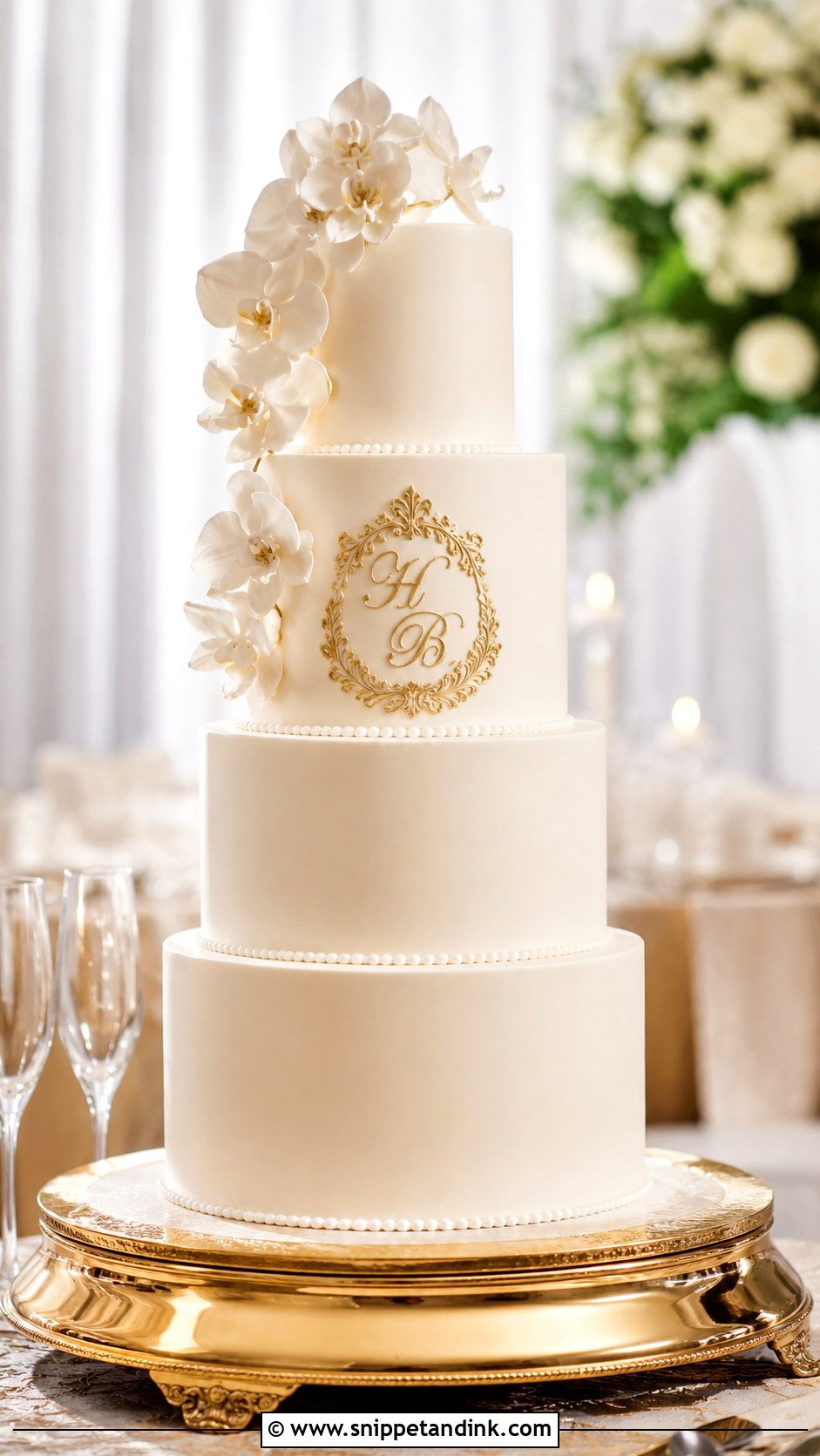 Elegant Wedding Cake - Snippet and Ink - 20 Classical Wedding Cake Ideas