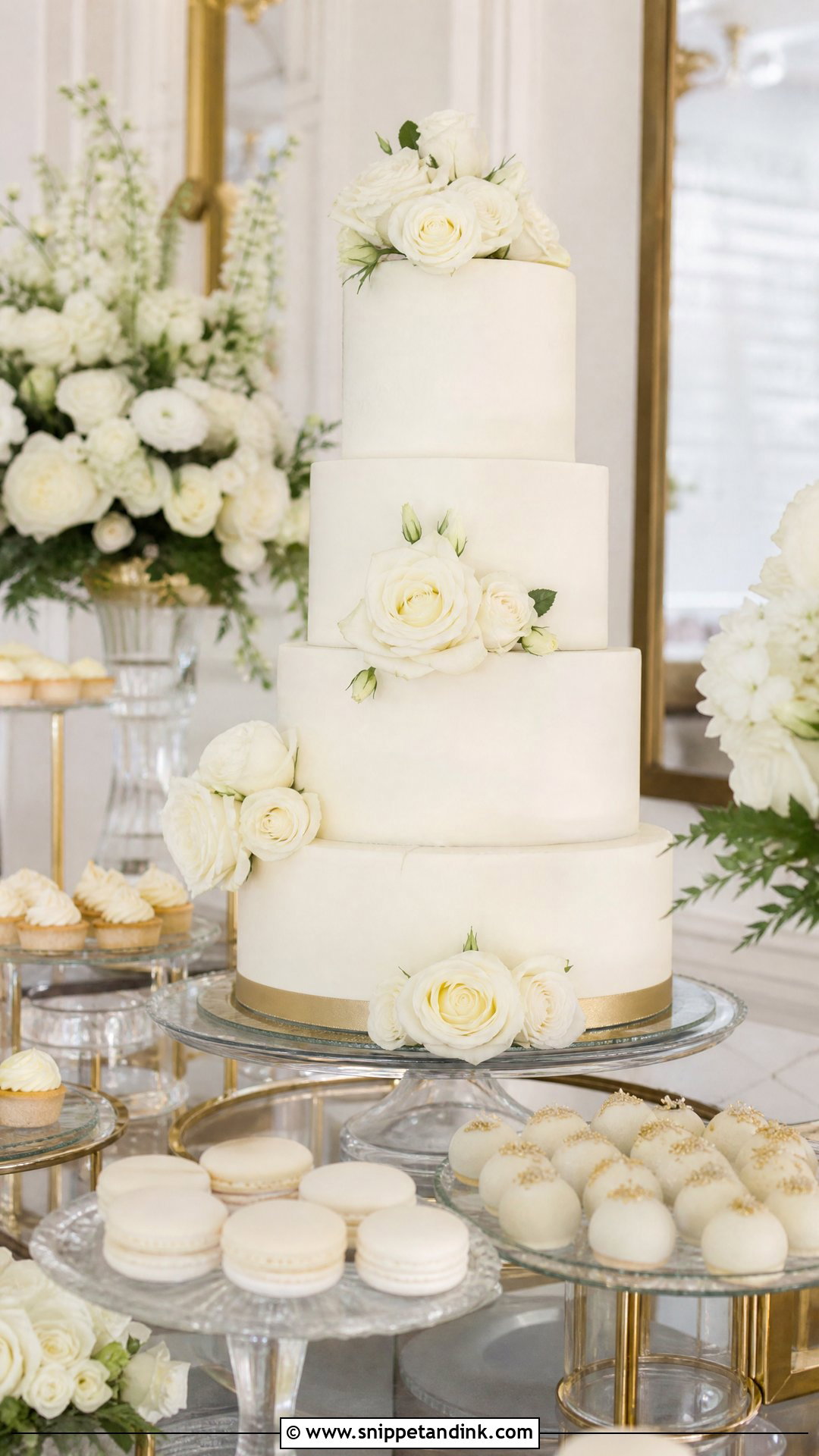 Elegant Wedding Dessert Table - Snippet and Ink - 20 Wedding Dessert Table Ideas