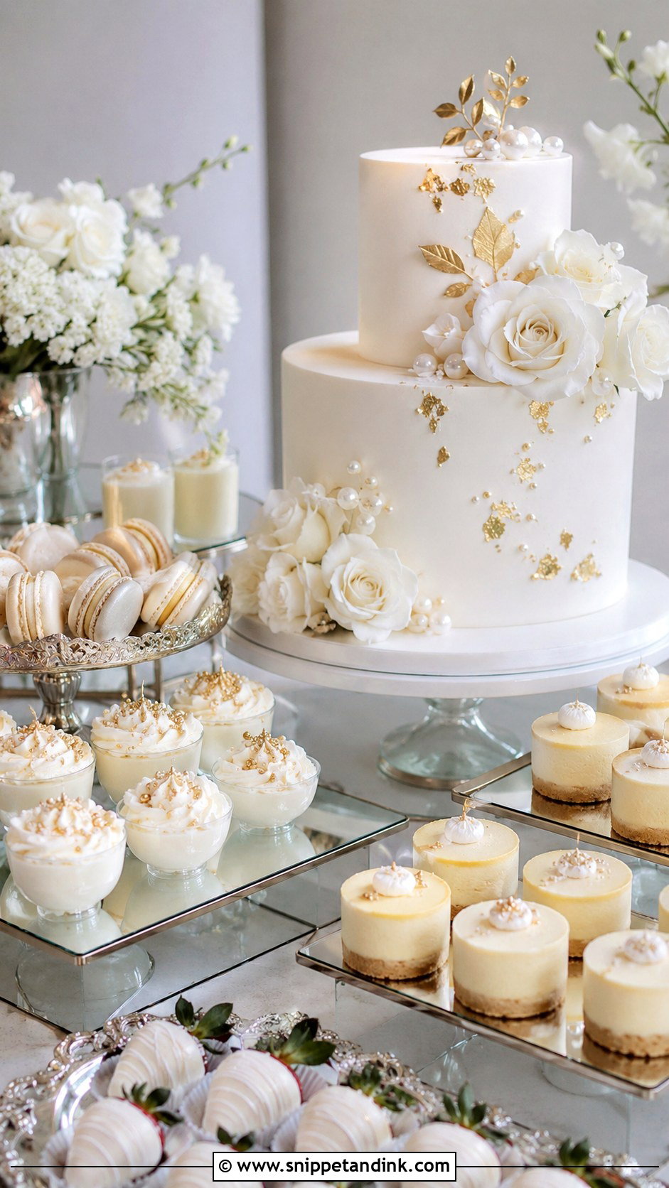 Elegant Wedding Dessert Table - Snippet and Ink - 20 Assorted Wedding Dessert Table Ideas