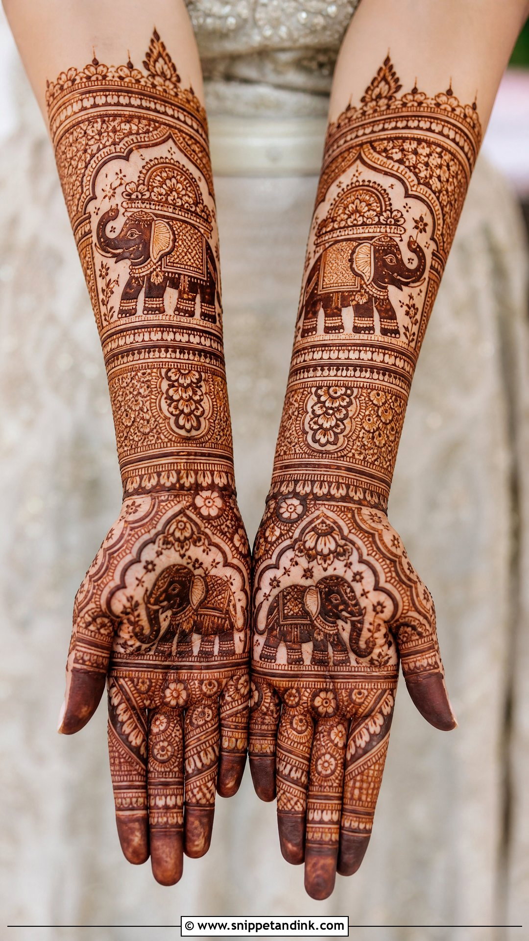 Elephant Bridal Mehndi Design - Snippet and Ink - 25 Dulhan Bridal Henna Mehndi Designs