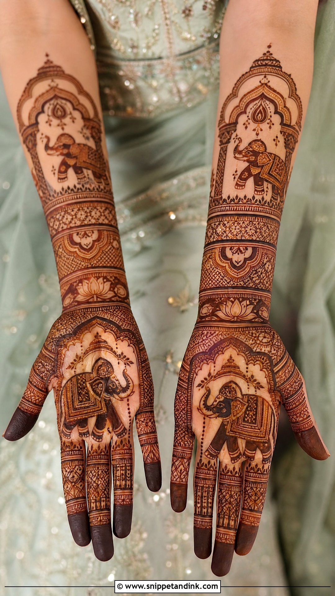 Elephant Bridal Mehndi Design - Snippet and Ink - 30 Bridal Wedding Mehndi Designs