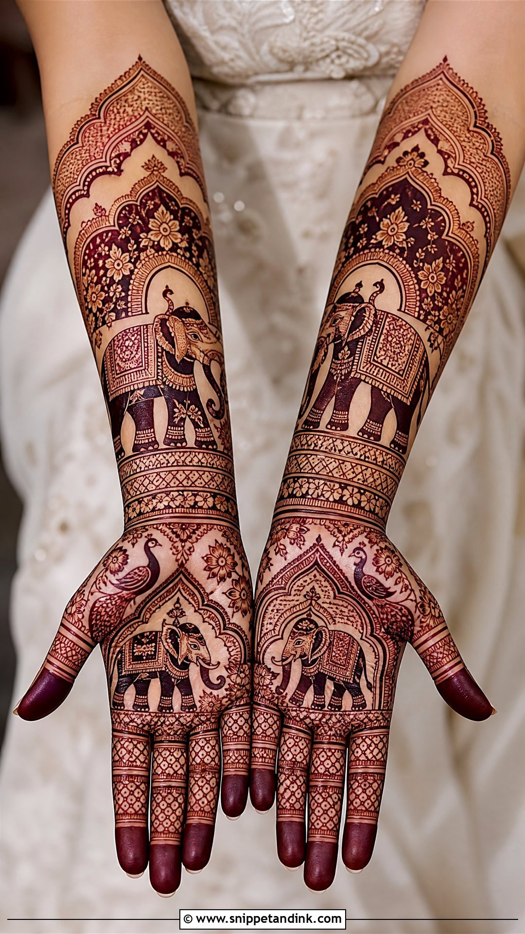 Elephant Bridal Mehndi Design - Snippet and Ink - 30 Indian Bridal Mehndi Designs