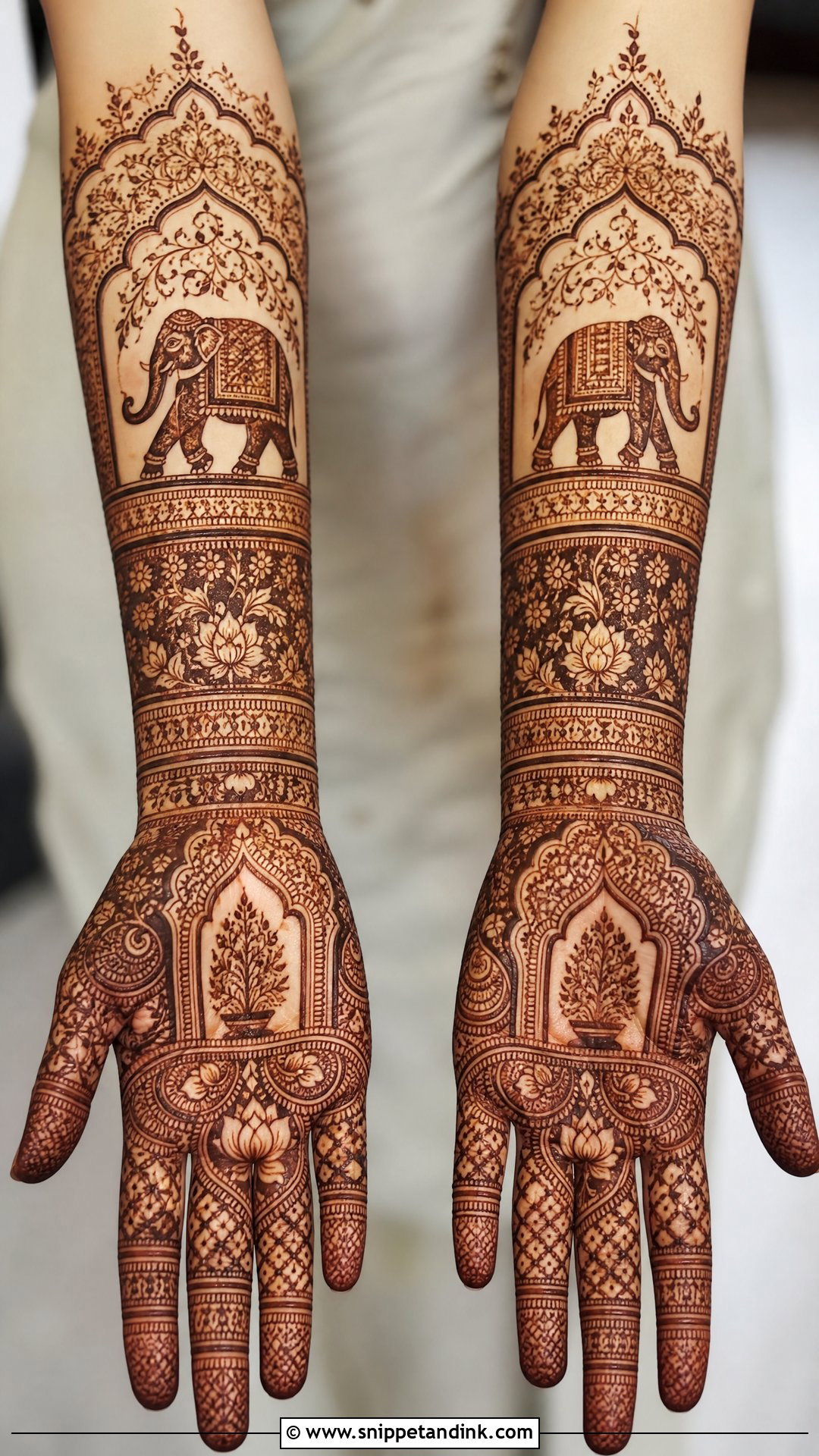 Elephant Bridal Mehndi Design - Snippet and Ink - 20 Bridal Dulhan Mehndi Designs