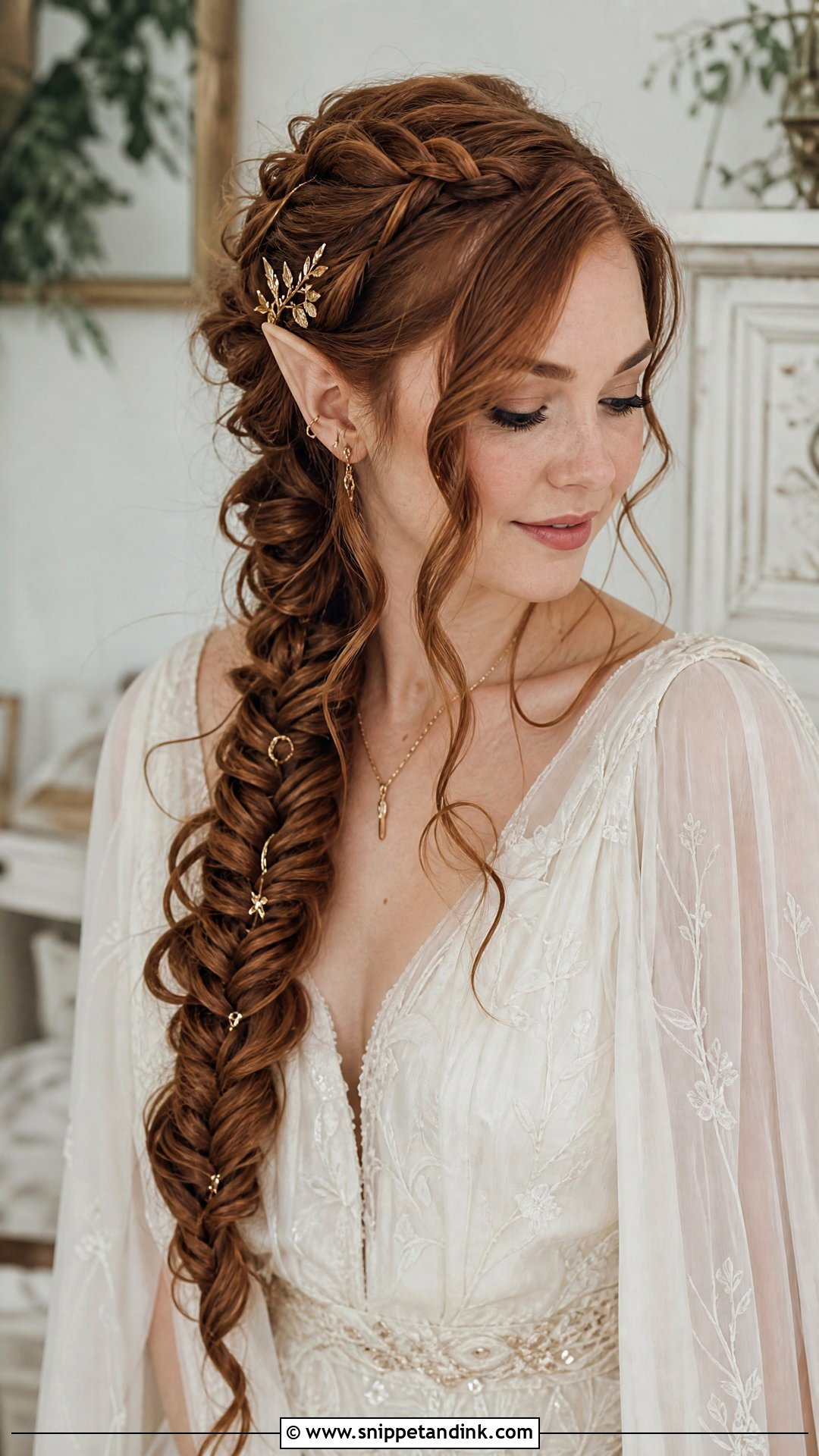 Elf Wedding Hair With Fishtail Braid - Snippet and Ink - 15 Elf Wedding Hair Ideas