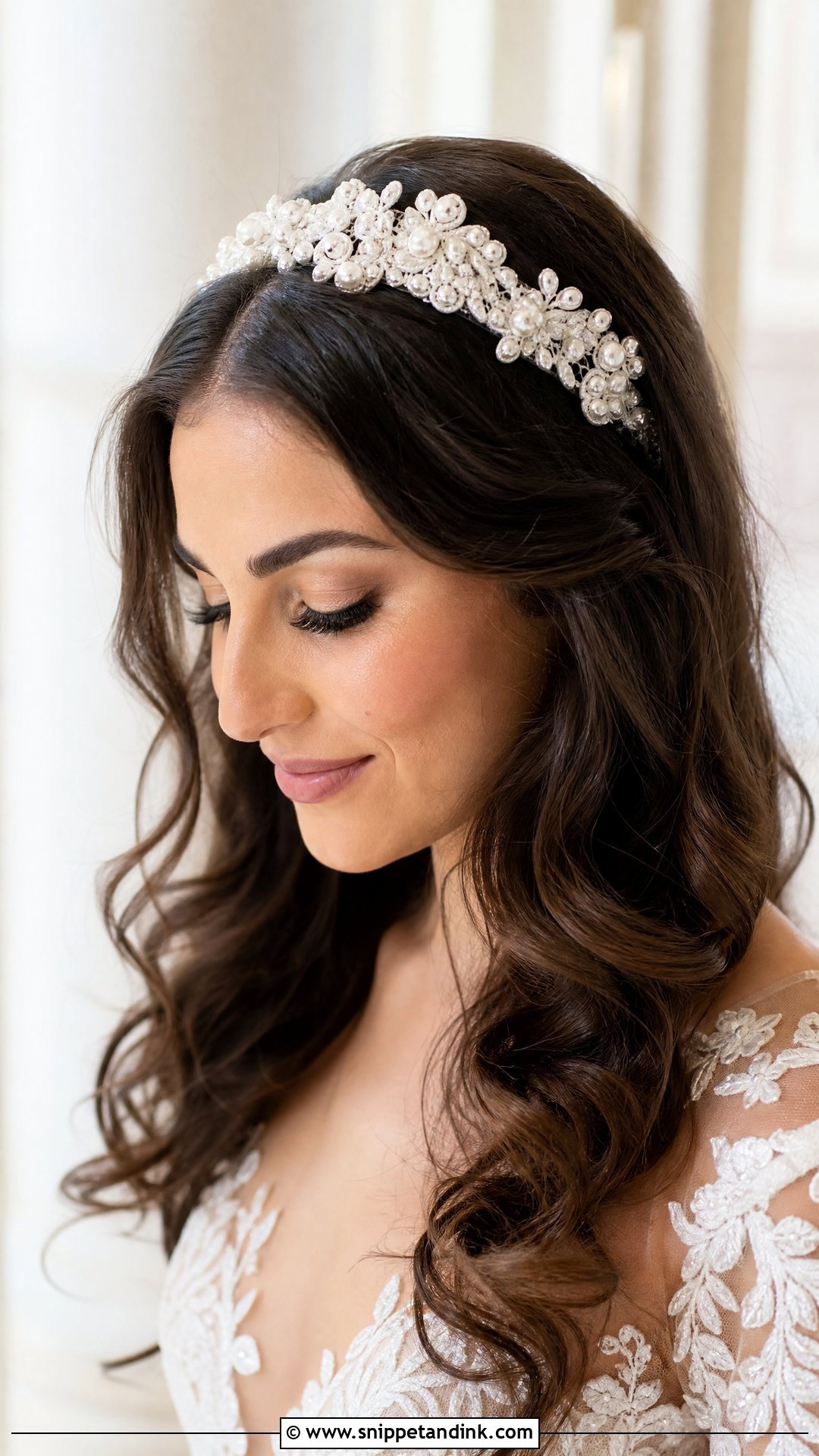 Embroidered Bridal Hair Band - Snippet and Ink - 20 Bridal Hair Band Ideas