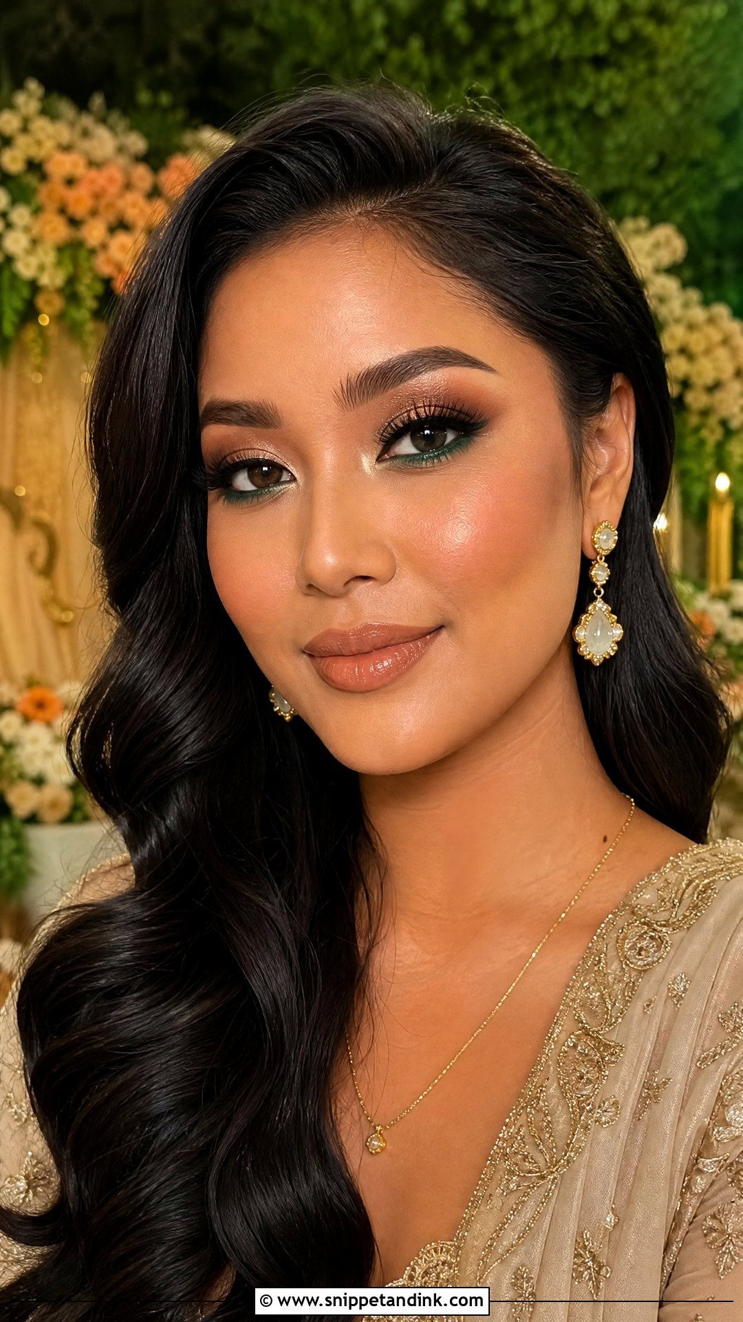 Emerald Accent Wedding Guest Makeup for Hazel Eyes - Snippet and Ink - 20 Wedding Guest Makeup for Hazel Eyes