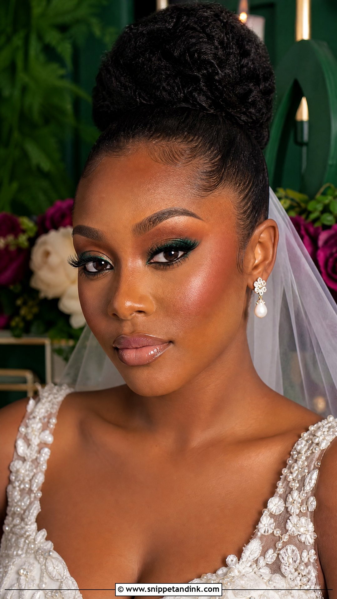 Emerald Bridal Makeup - Snippet and Ink - 20 Colorful Bridal Makeup Ideas