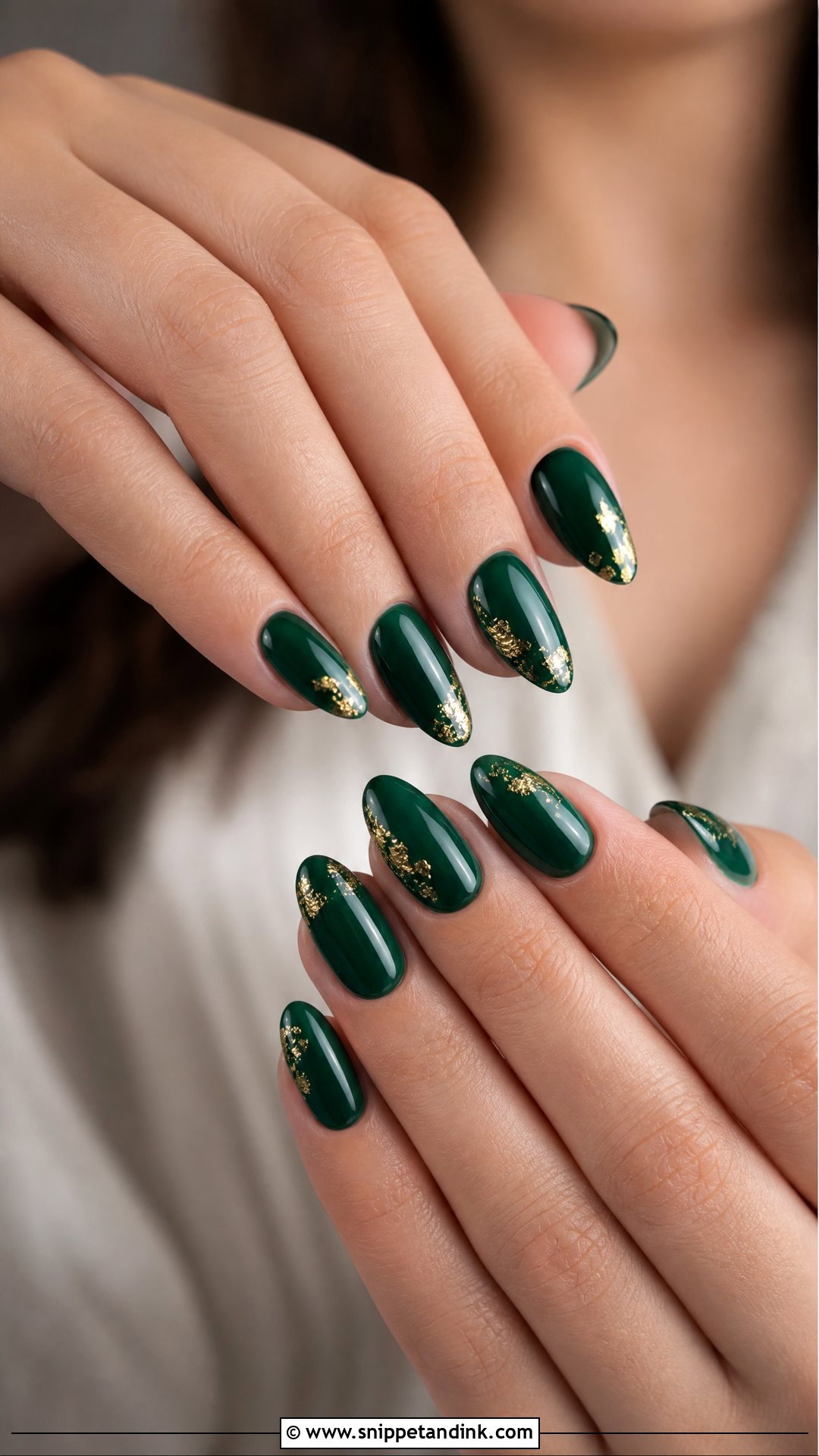 Emerald Green Fall Bridal Nails - Snippet and Ink - 25 Fall Bridal Nails