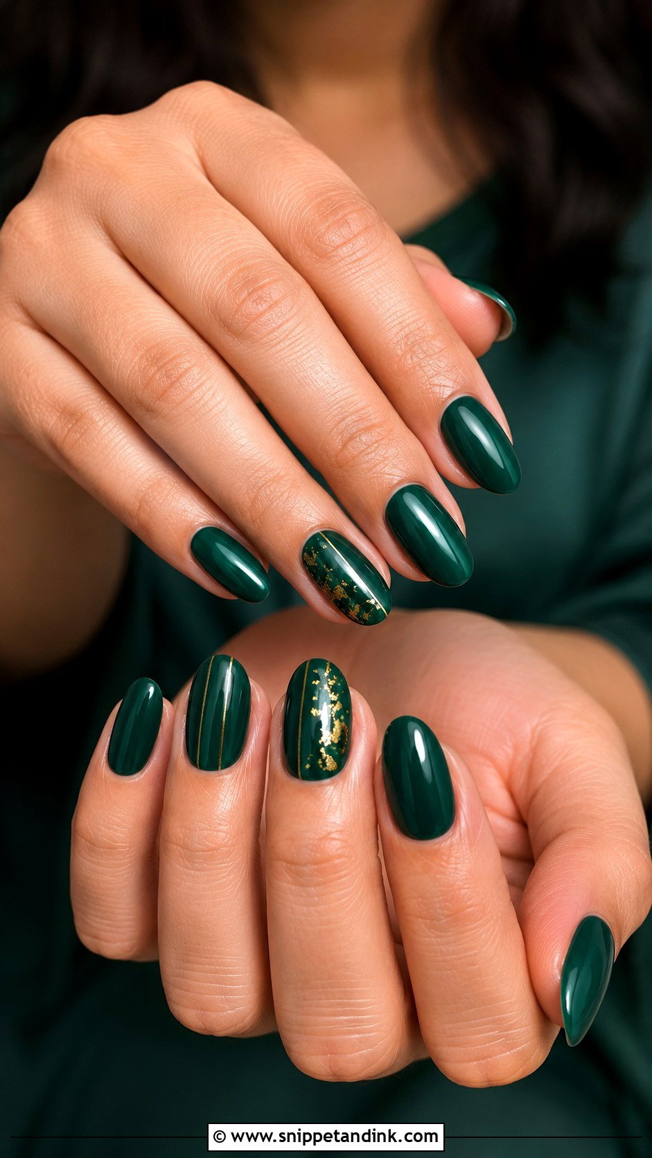 Emerald Green Indian Wedding Guest Nails - Snippet and Ink - 20 Indian Wedding Guest Nails