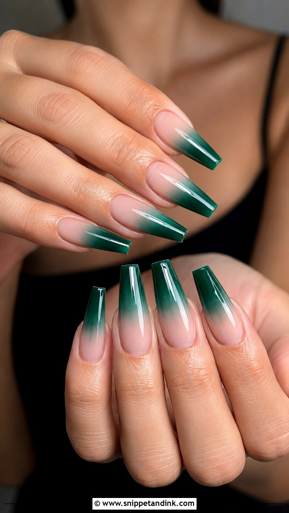 Emerald Green Ombre Wedding Nails - Snippet and Ink - 20 Emerald Green Wedding Nails