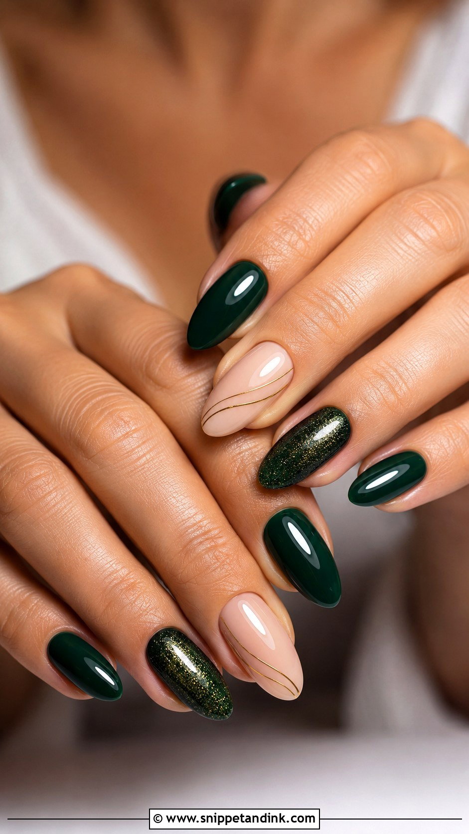 Emerald Green Wedding Nails - Snippet and Ink - 20 Green Wedding Nails for Bride