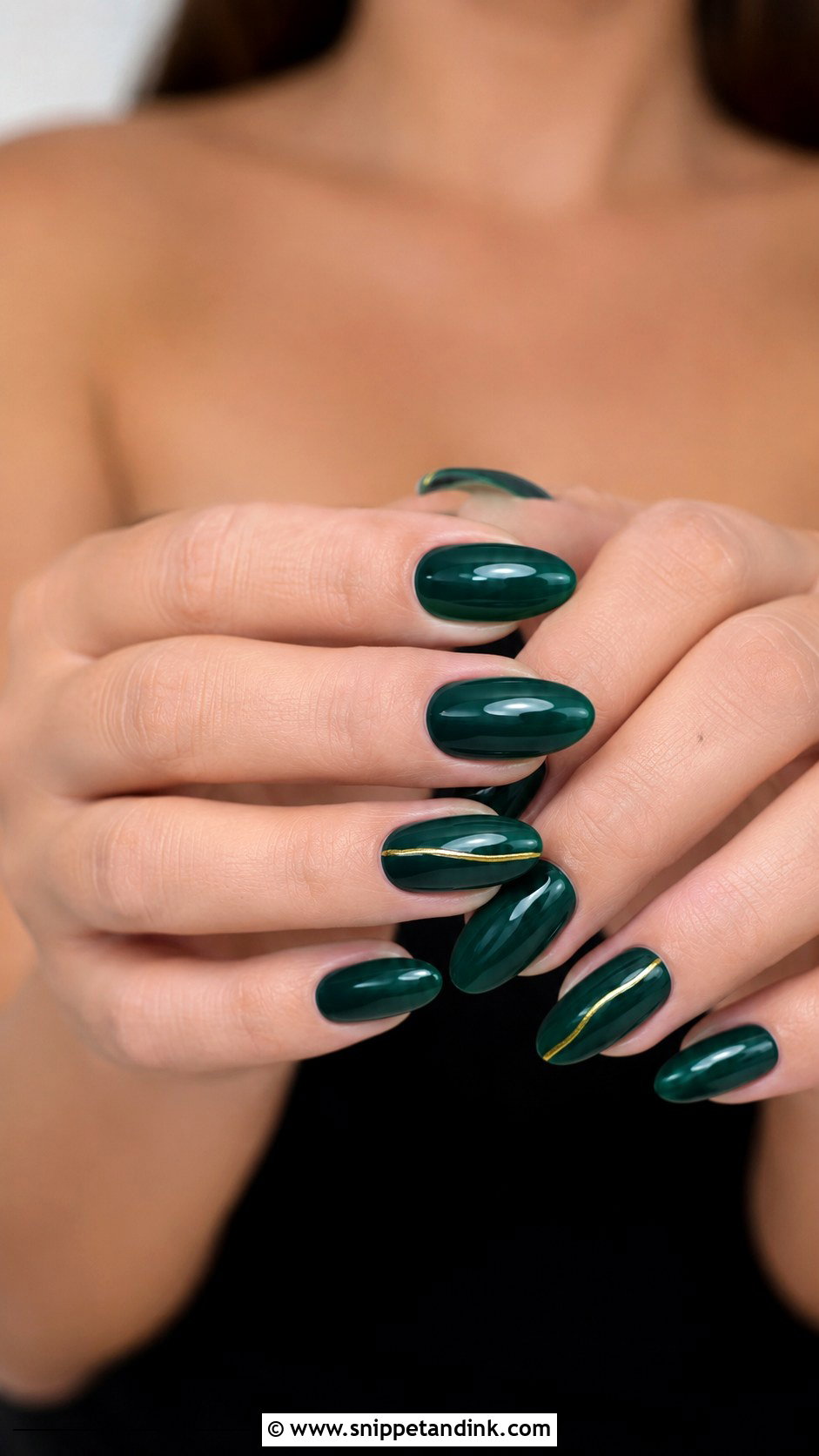 Emerald Green Wedding Nails - Snippet and Ink - 20 Black Tie Wedding Nails
