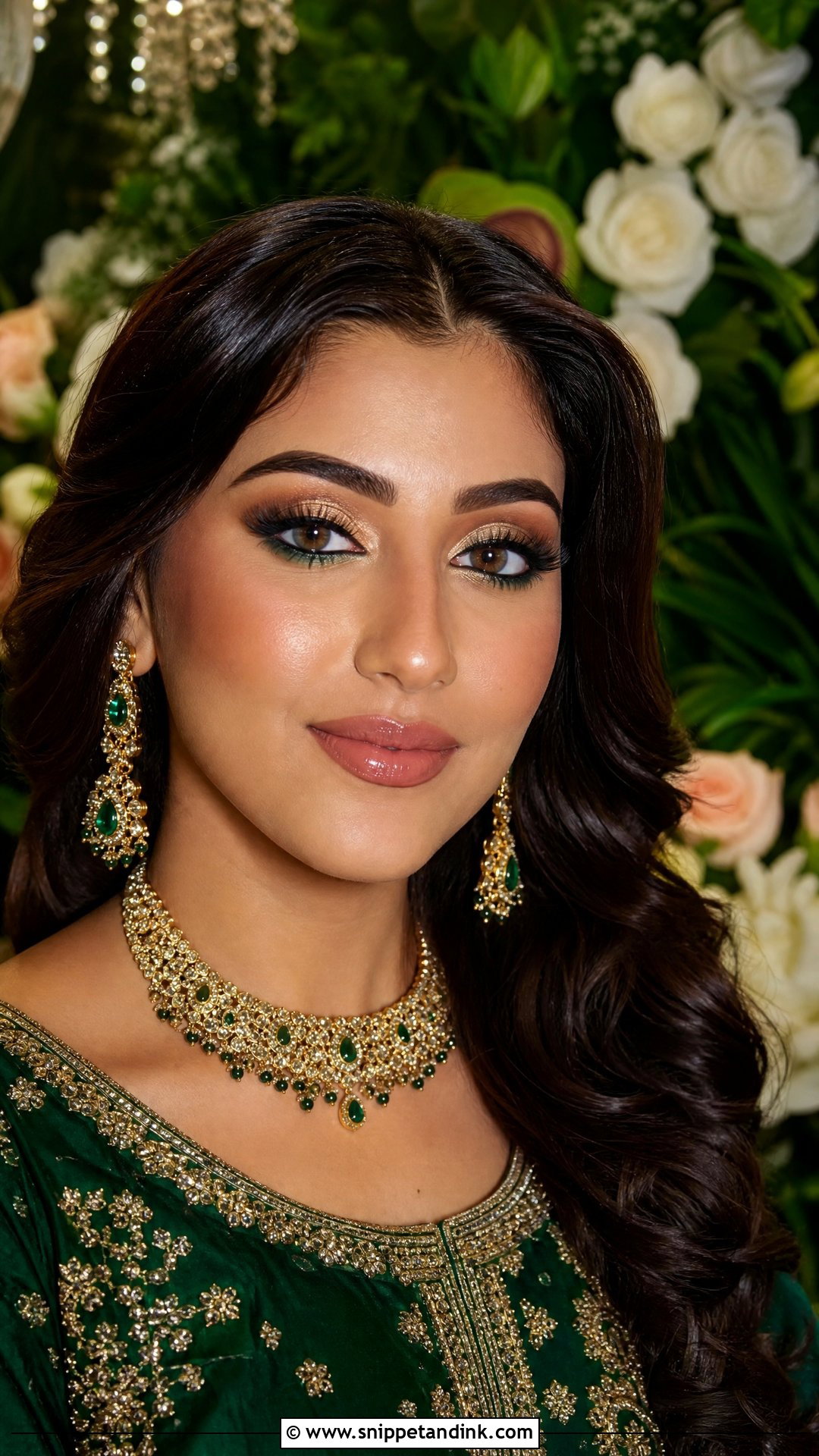 Emerald Outfit Walima Makeup - Snippet and Ink - 30 Walima Makeup Ideas