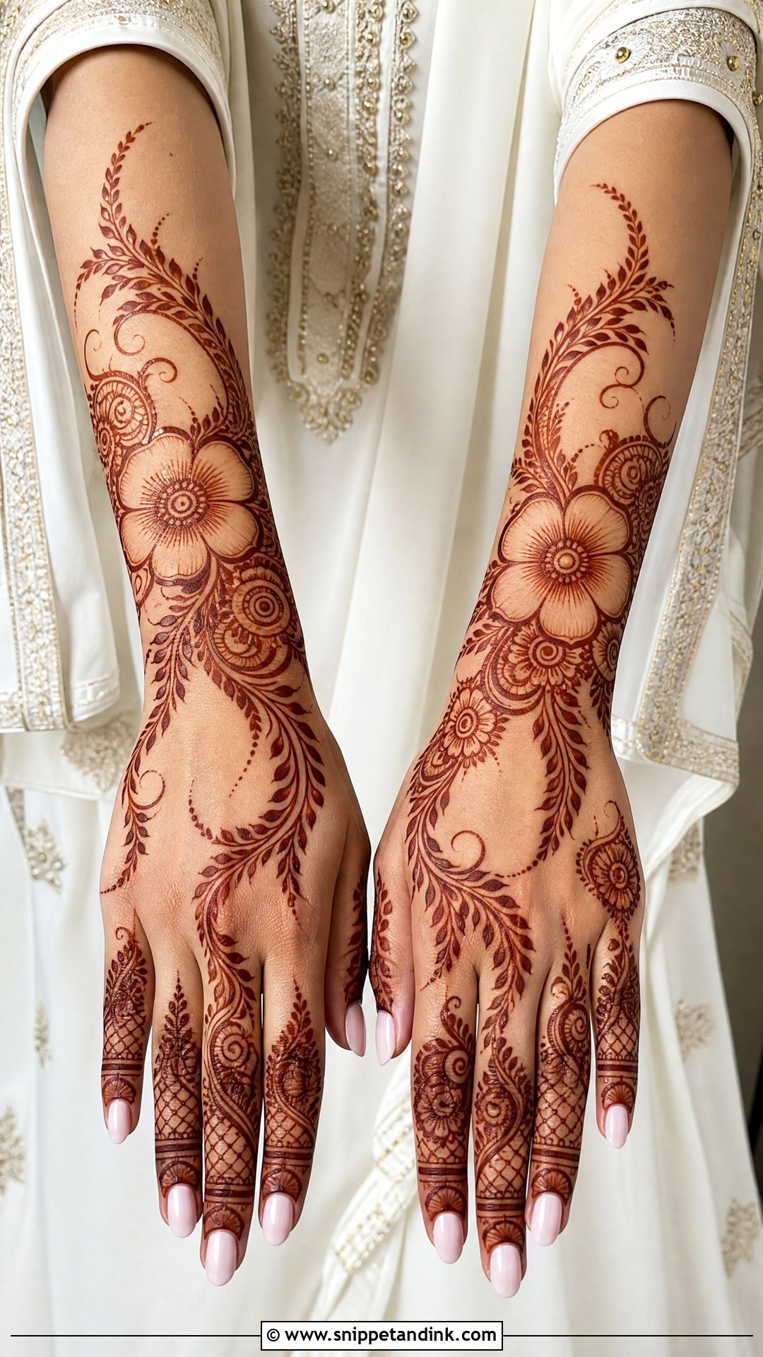Emirati Bridal Henna Design - Snippet and Ink - 20 Khaleeji Bridal Henna Ideas
