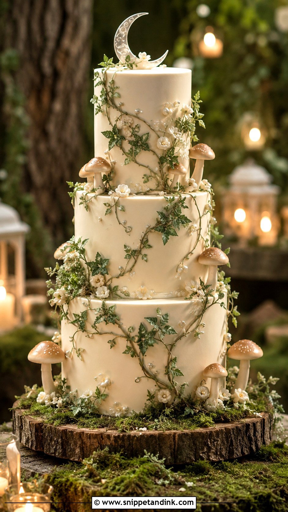 Enchanted Forest Wedding Cake - Snippet and Ink - 20 Forest Inspired Wedding Cake Ideas