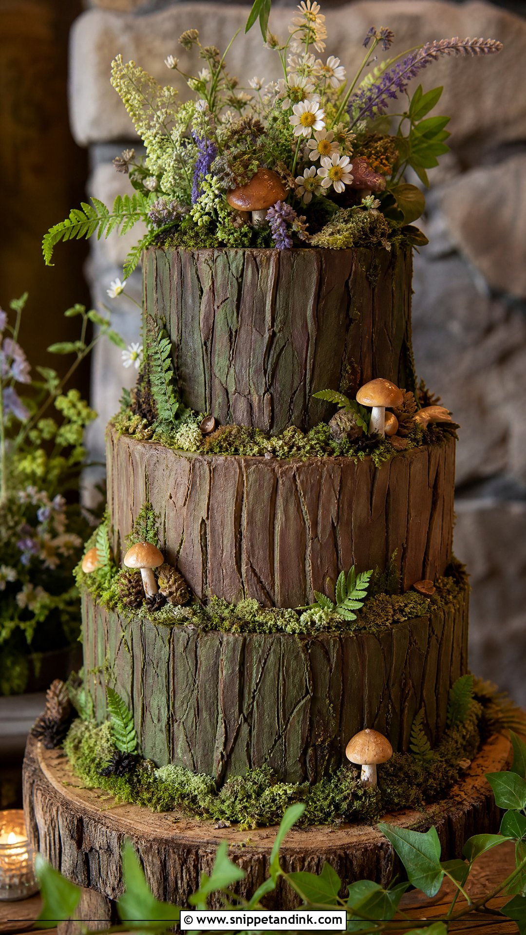 Enchanted Forest Wedding Cake - Snippet and Ink - 30 Fantasy Cake Ideas for Wedding